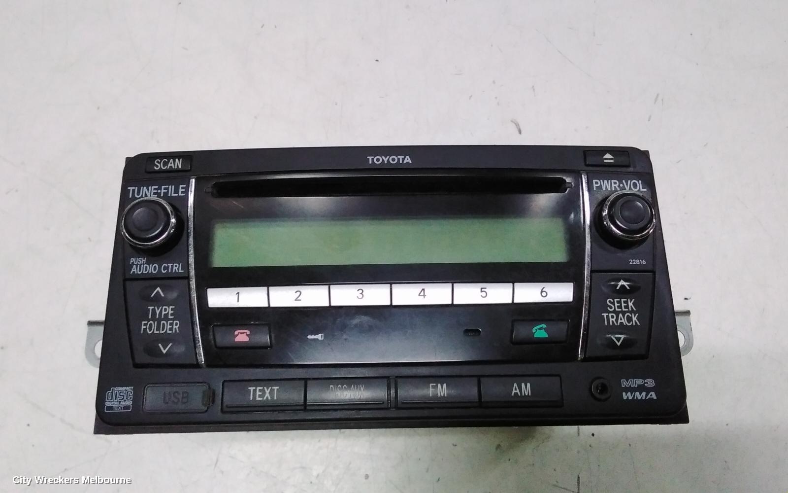 TOYOTA RAV4 RADIO/CD/DVD/SAT/TV, SINGLE DISC CD PLAYER (P/N ON FACE 22816), ACA33, 11/2005 - 11/2012 - Image 3