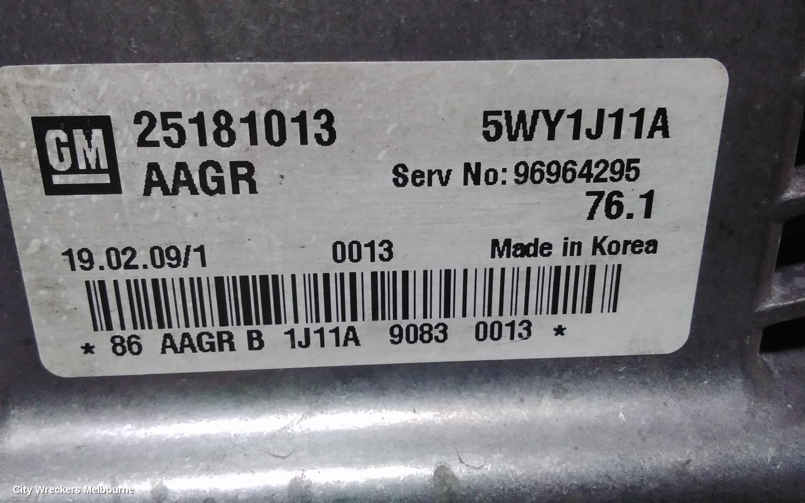 HOLDEN CRUZE ECU, ENGINE ECU, 1.8, PETROL, MANUAL T/M, ECU ONLY, JG, 03/2009 - 02/2011 - Image 3