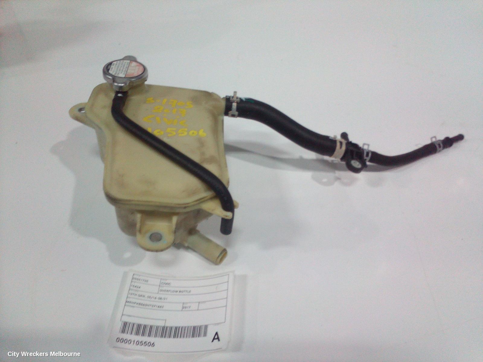 HONDA CIVIC OVERFLOW BOTTLE, 10TH GEN, 05/2016 - 08/2021 - Image 1