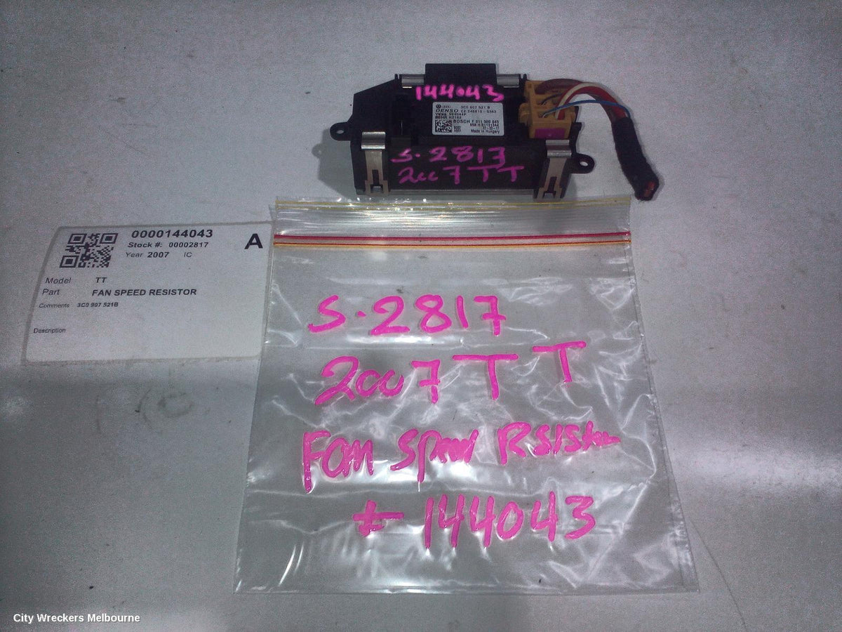 AUDI TT FAN SPEED RESISTOR - Image 1