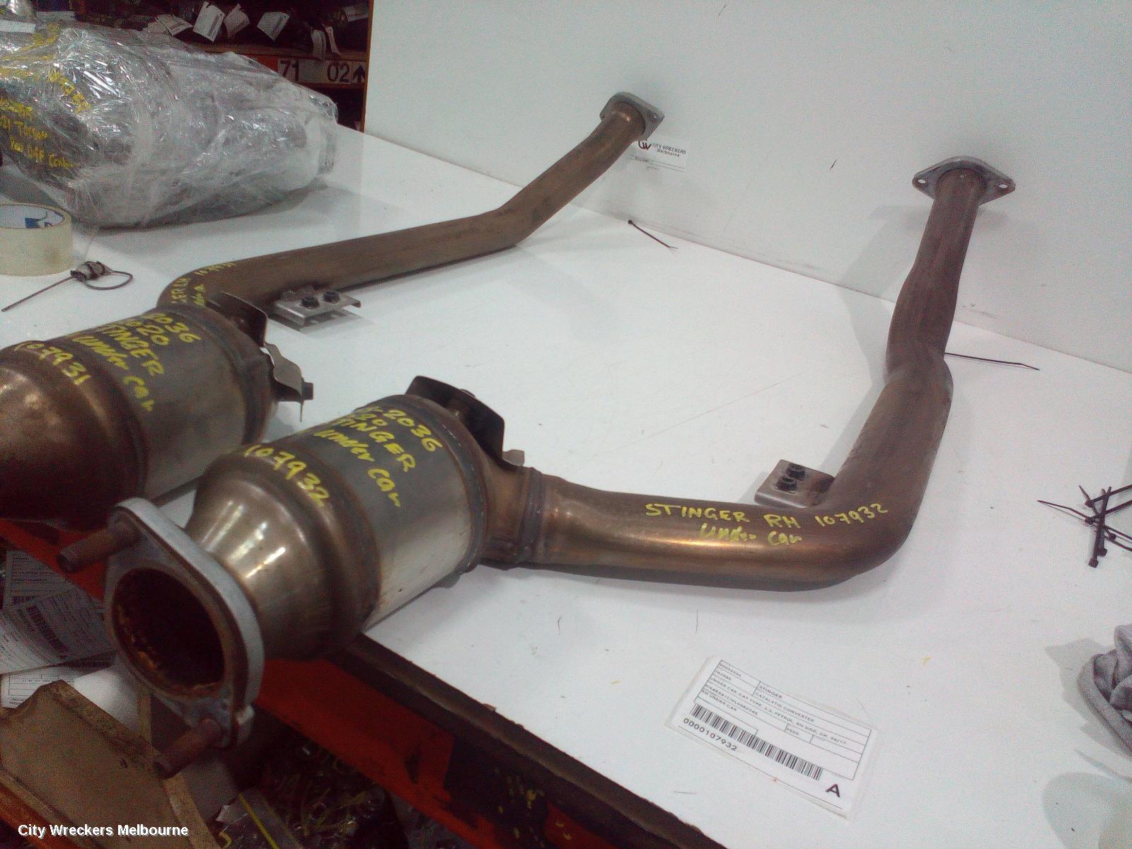 KIA STINGER CATALYTIC CONVERTER, UNDER CAR-CAT TYPE, 3.3, PETROL, RH SIDE, CK, 06/2017 - 04/2023 - Image 3