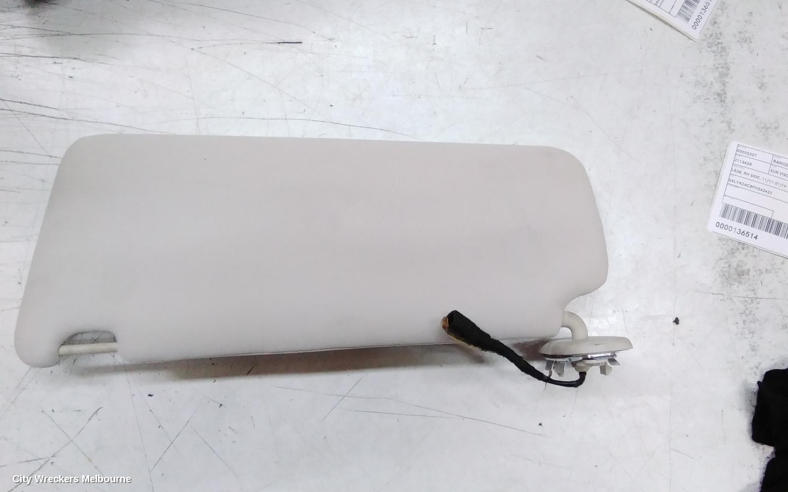 LAND ROVER RANGEROVER EVOQUE SUNVISOR, L538, RH SIDE, 11/2011 - 01/2019 - Image 1