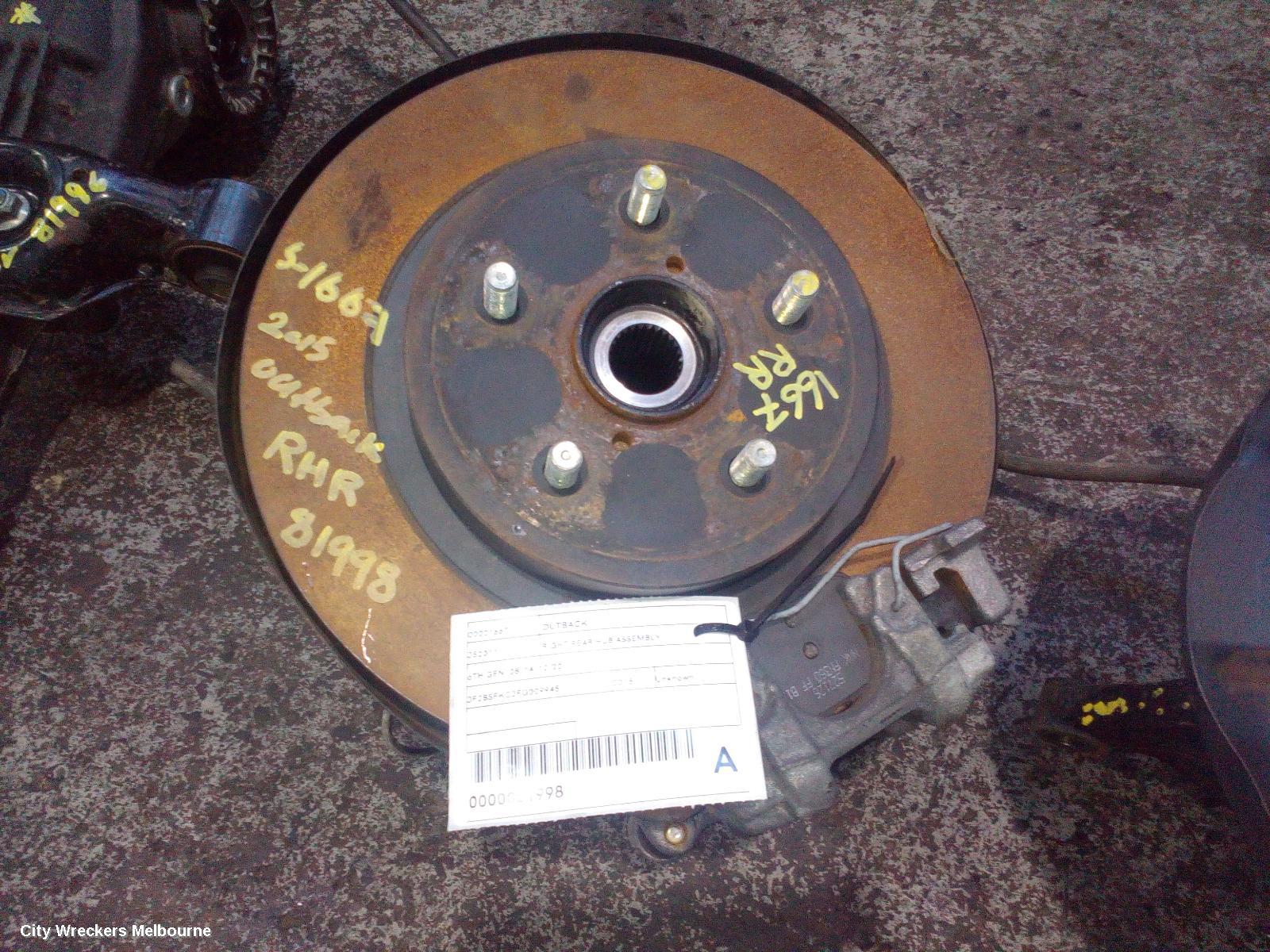 SUBARU OUTBACK RIGHT REAR HUB ASSEMBLY, 6TH GEN, 08/2014 - 12/2020 - Image 1