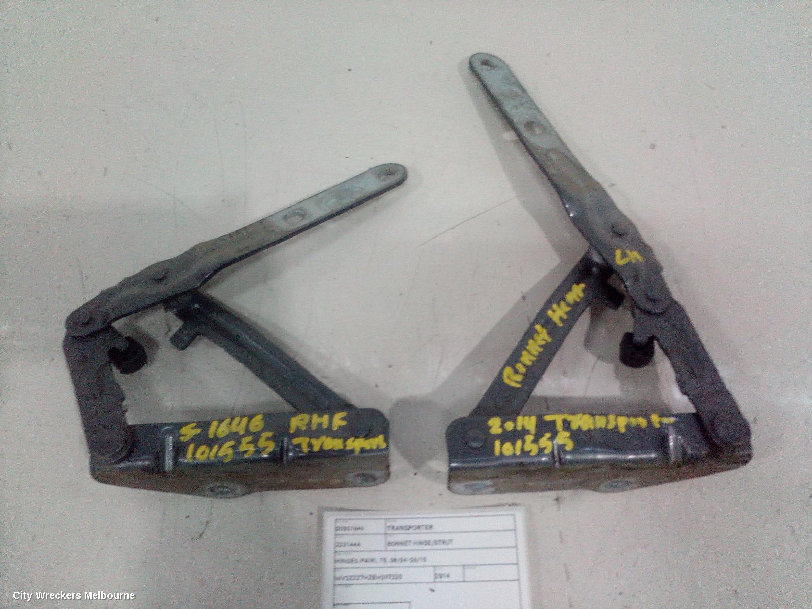 VOLKSWAGEN TRANSPORTER BONNET HINGE/STRUT, HINGES (PAIR), T5, 08/2004 - 06/2015 - Image 1