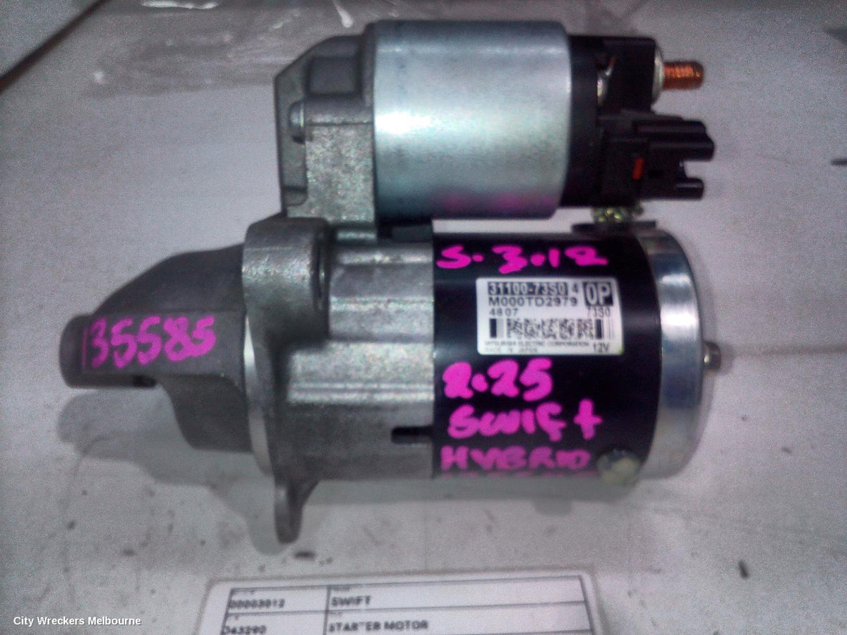 SUZUKI SWIFT STARTER, UZ, PETROL, 1.2, Z12E CODE, MHEV, 12/2023 ONWARDS - Image 1