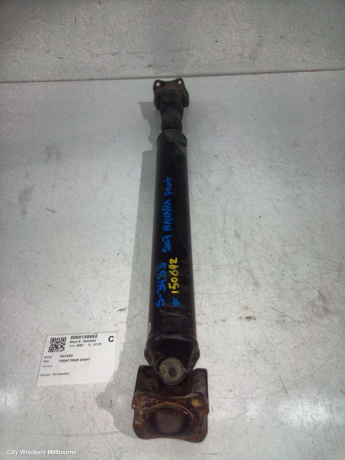NISSAN NAVARA FRONT PROP SHAFT, D40, 09/2005 - 08/2015 - Image 2