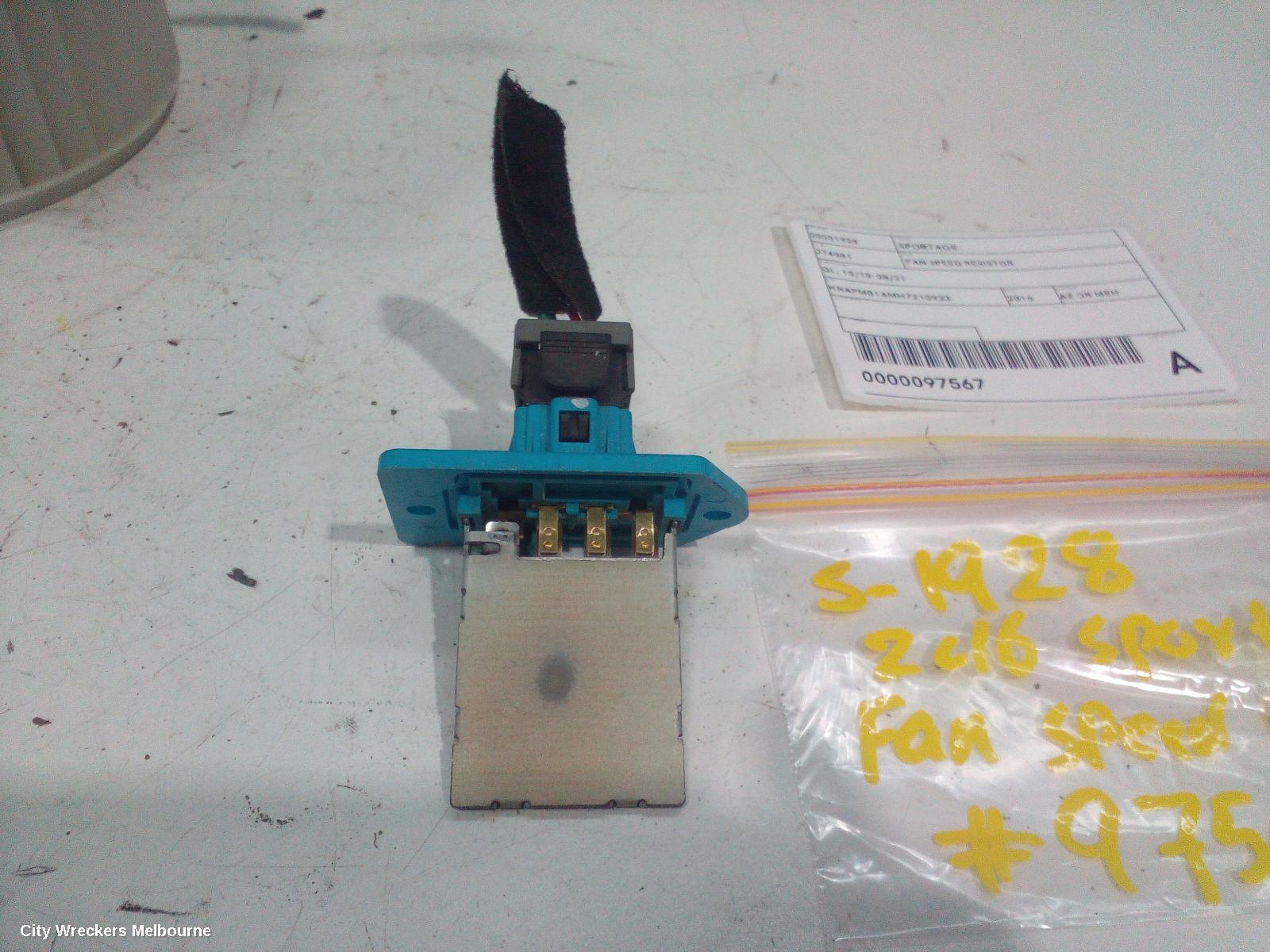 KIA SPORTAGE FAN SPEED RESISTOR, QL, NON CLIMATE CONTROL TYPE, 10/2015 - 08/2021 - Image 3