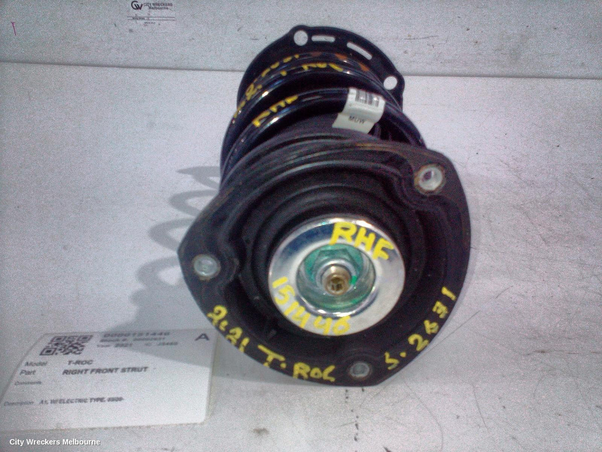 VOLKSWAGEN T-ROC RIGHT FRONT STRUT, A1, W/ ELECTRIC TYPE, 03/2020 ONWARDS - Image 1