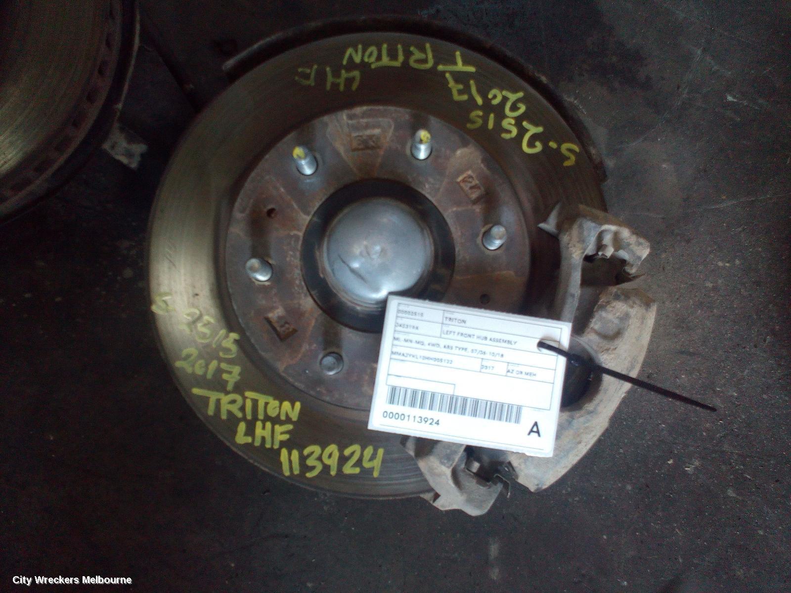 MITSUBISHI TRITON LEFT FRONT HUB ASSEMBLY, ML-MN-MQ, 4WD, ABS TYPE, 07/2006 - 10/2018 - Image 2