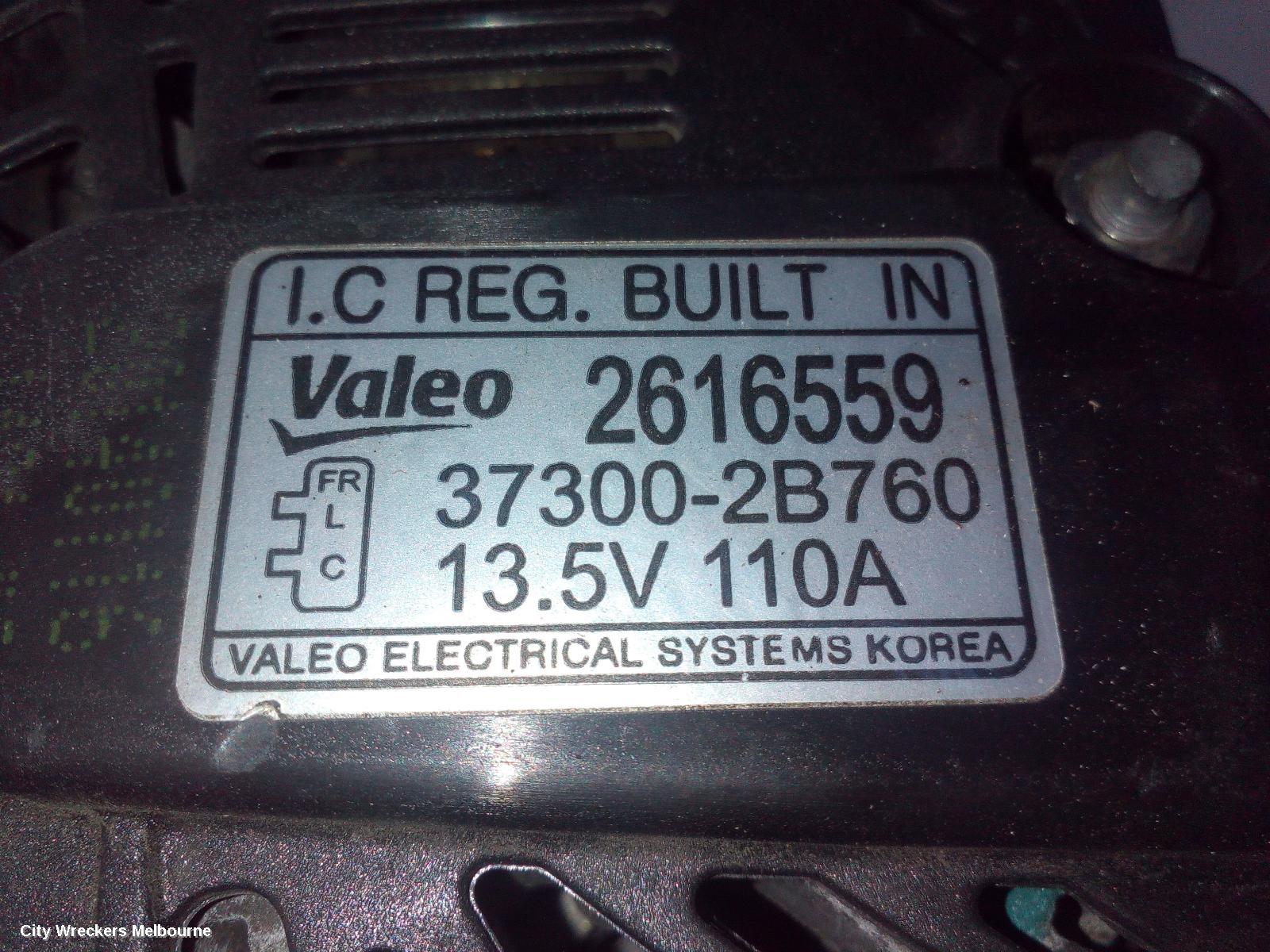 HYUNDAI VELOSTER ALTERNATOR, 1.6, G4FJ, TURBO, 07/2012 - 02/2018 - Image 2