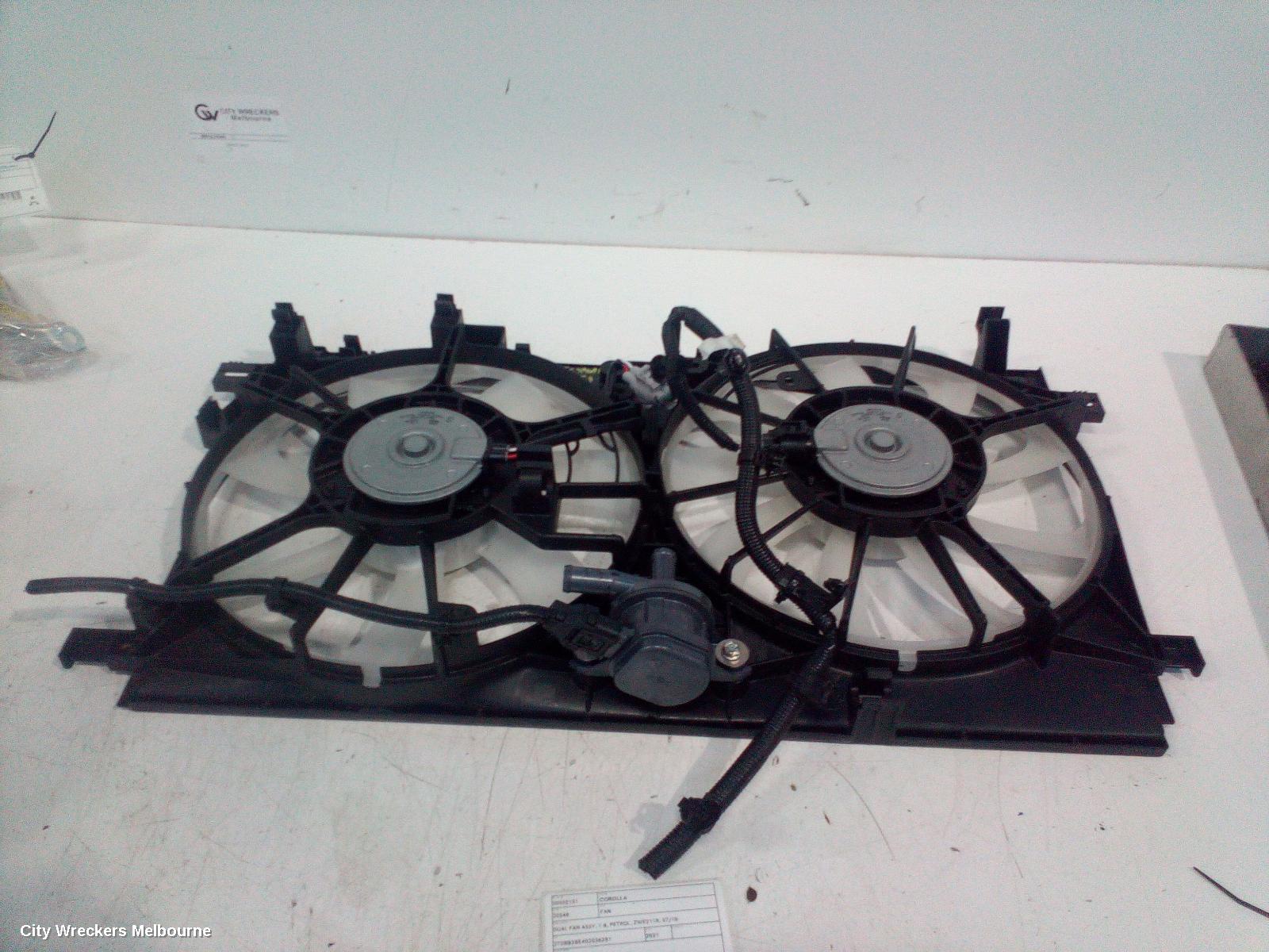 TOYOTA COROLLA FAN, DUAL FAN ASSY, 1.8, PETROL, ZWE211R, 07/2018 ONWARDS - Image 1