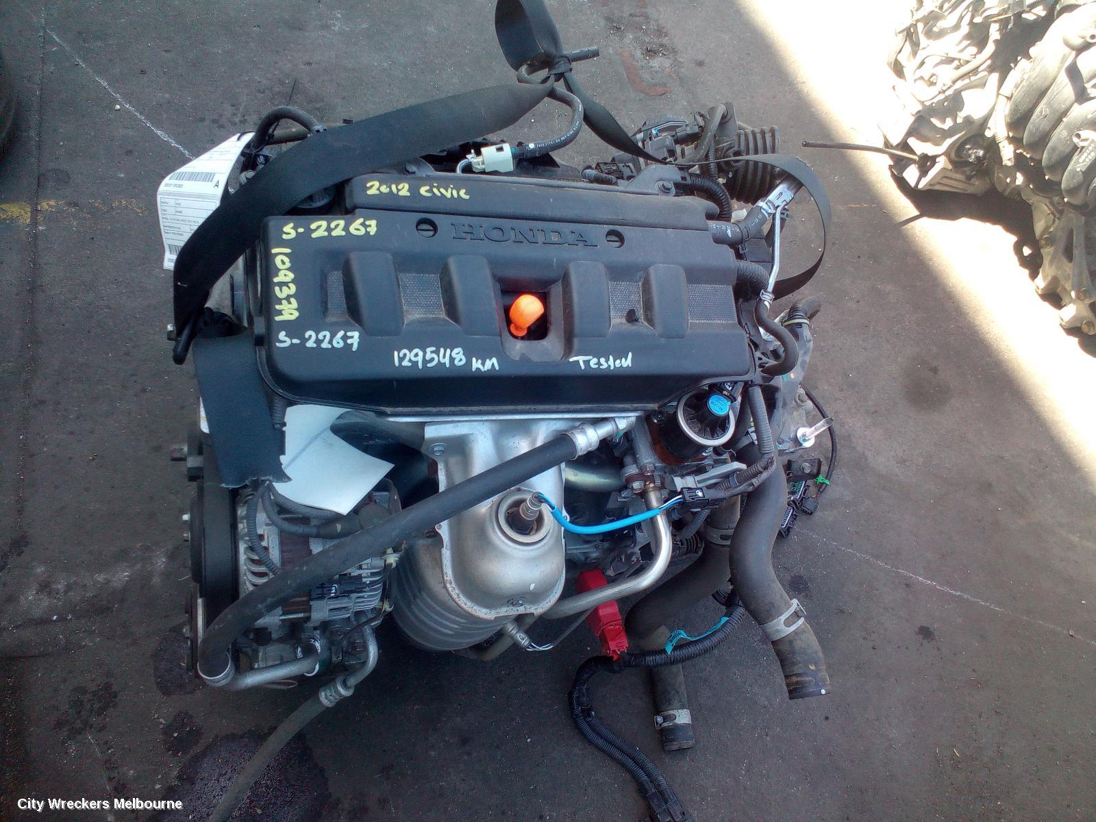 HONDA CIVIC ENGINE, PETROL, 1.8, 9TH GEN, HATCH, 02/2012 - 04/2016 - Image 1