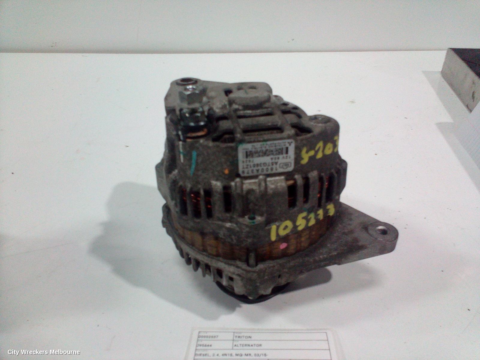 MITSUBISHI TRITON ALTERNATOR, DIESEL, 2.4, 4N15, MQ-MR, 03/2015 ONWARDS - Image 1