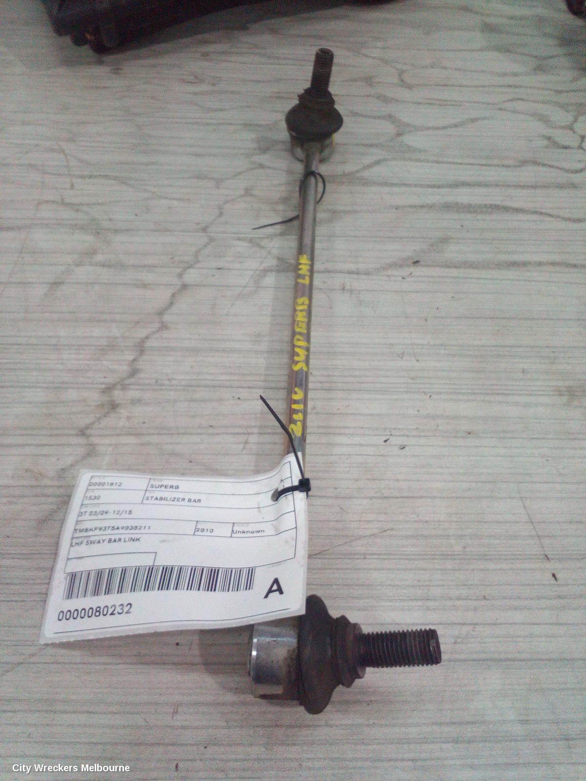 SKODA SUPERB STABILISER BAR, 3T 03/2009 - 12/2015 - Image 1