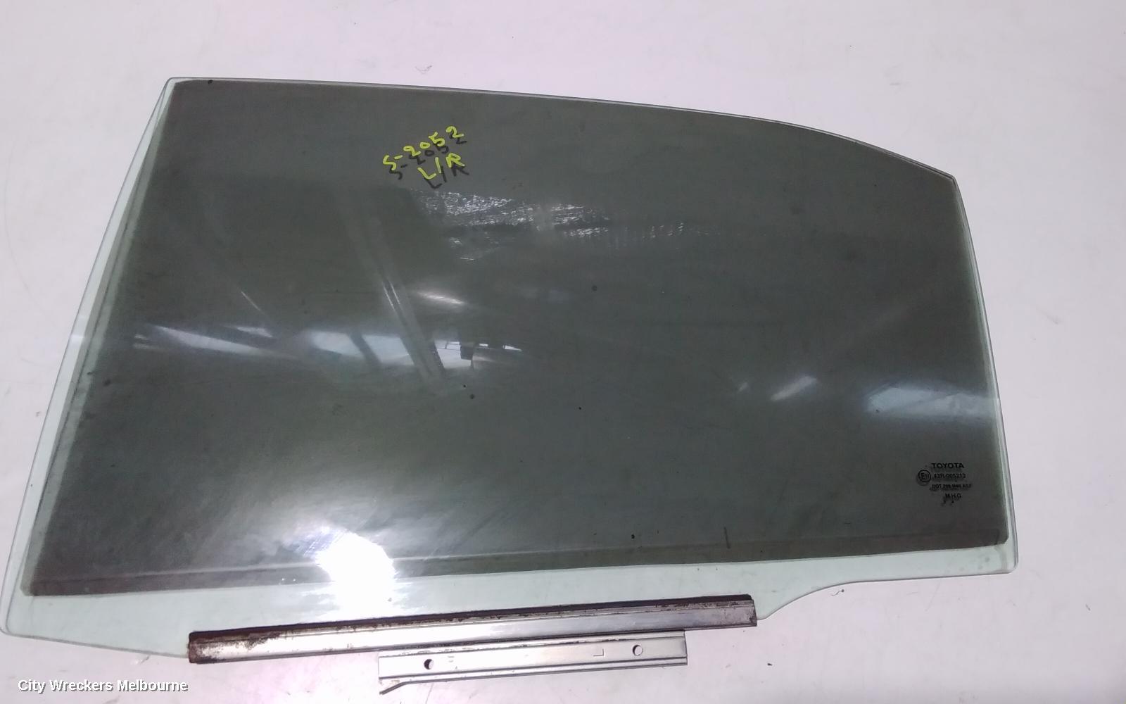TOYOTA AURION LEFT REAR DOOR WINDOW, GSV40R, 10/2006 - 03/2012 - Image 1