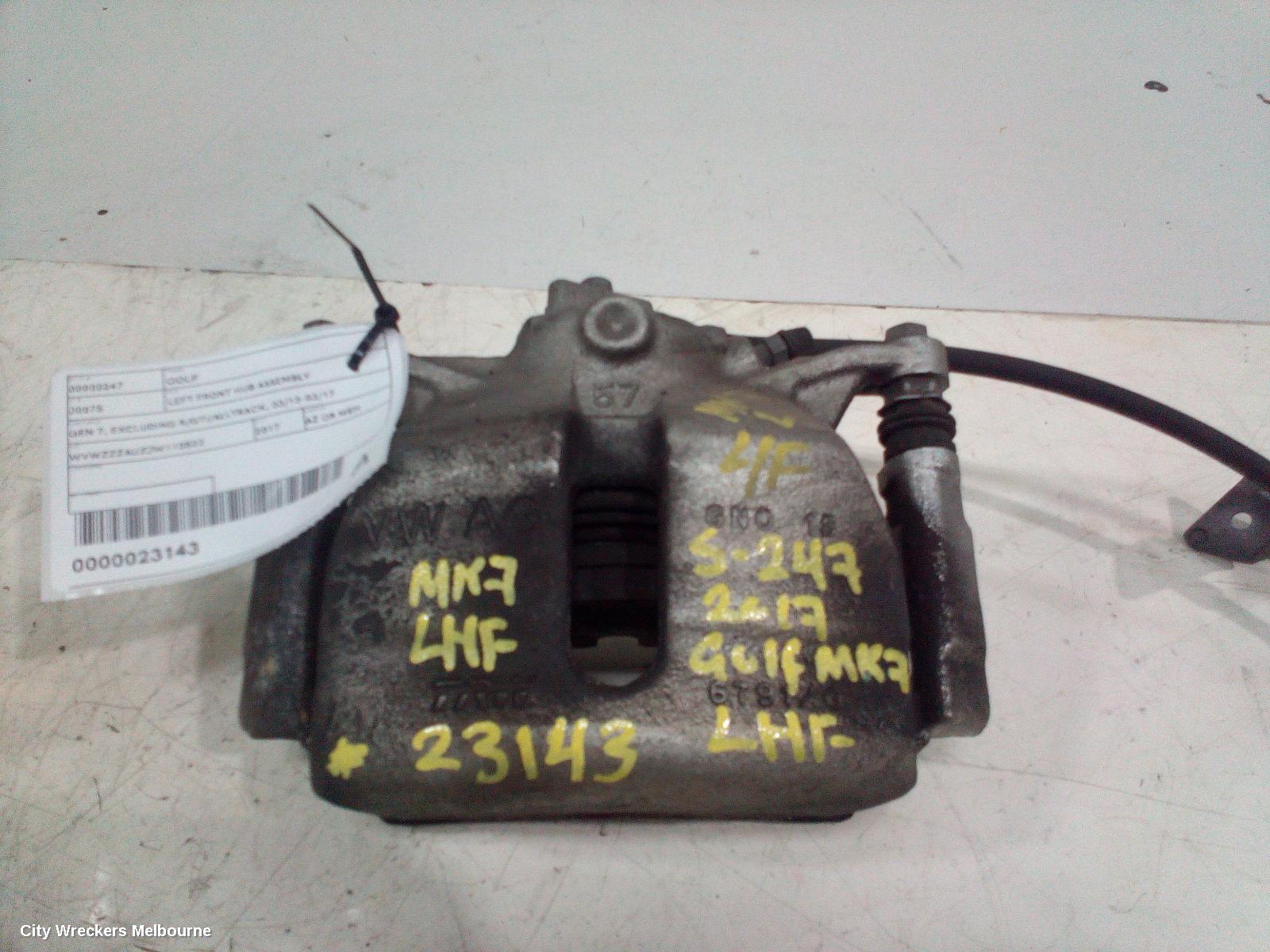 VOLKSWAGEN GOLF CALIPER, LH FRONT, STANDARD TYPE, GEN 7, 12/2012 - 08/2020 - Image 2