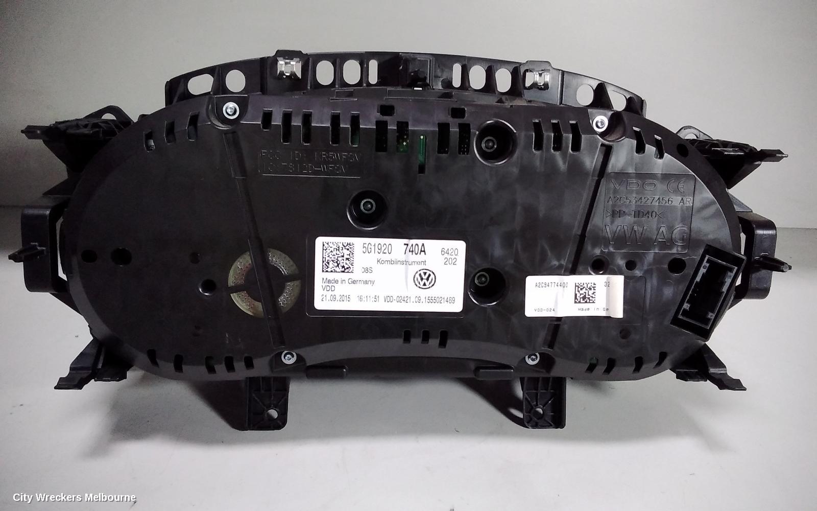 VOLKSWAGEN GOLF INSTRUMENT CLUSTER, INSTRUMENT CLUSTER, PETROL, BASE/COMFORTLINE/TRENDLINE, GEN 7, 03/2013 - 03/2017 - Image 3