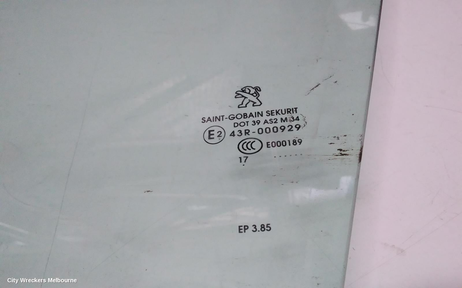 PEUGEOT 308 LEFT FRONT DOOR WINDOW, T9, 10/2014 - 05/2021 - Image 3