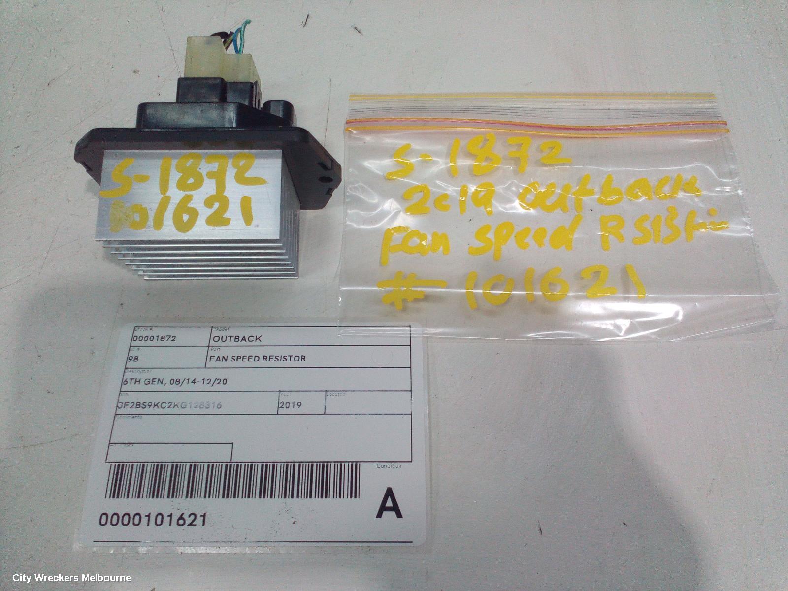 SUBARU OUTBACK FAN SPEED RESISTOR, 6TH GEN, 08/2014 - 12/2020 - Image 3