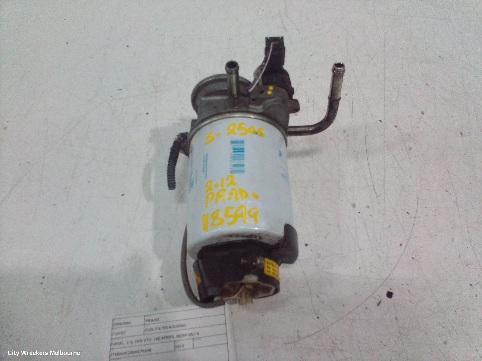 TOYOTA PRADO FUEL FILTER HOUSING, 150 SERIES, DIESEL, 3.0, 1KD-FTV, HAND PRIMER PUMP, 08/2009 - 05/2015 - Image 2