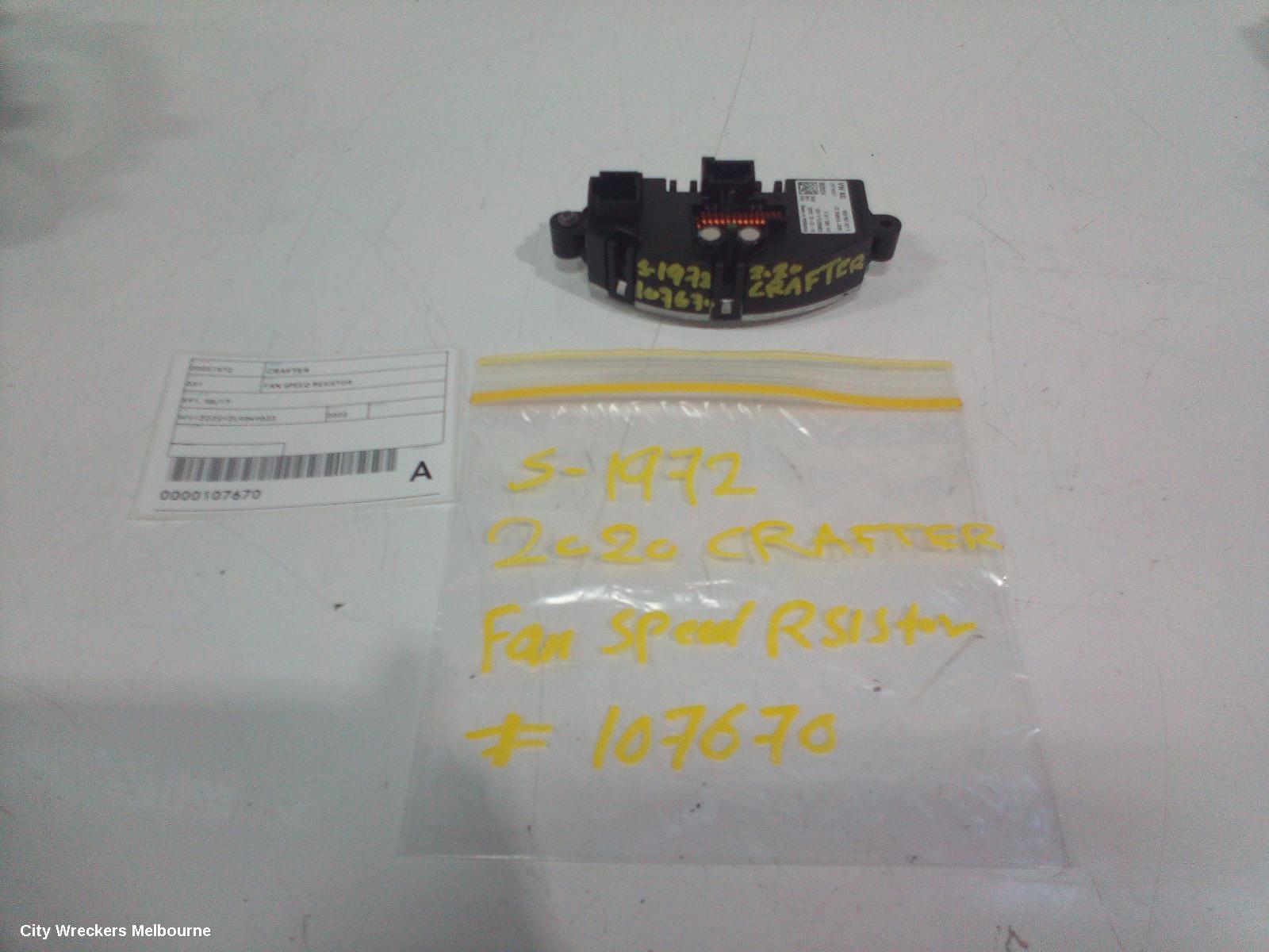 VOLKSWAGEN CRAFTER FAN SPEED RESISTOR, SY1, 08/2017 ONWARDS - Image 1