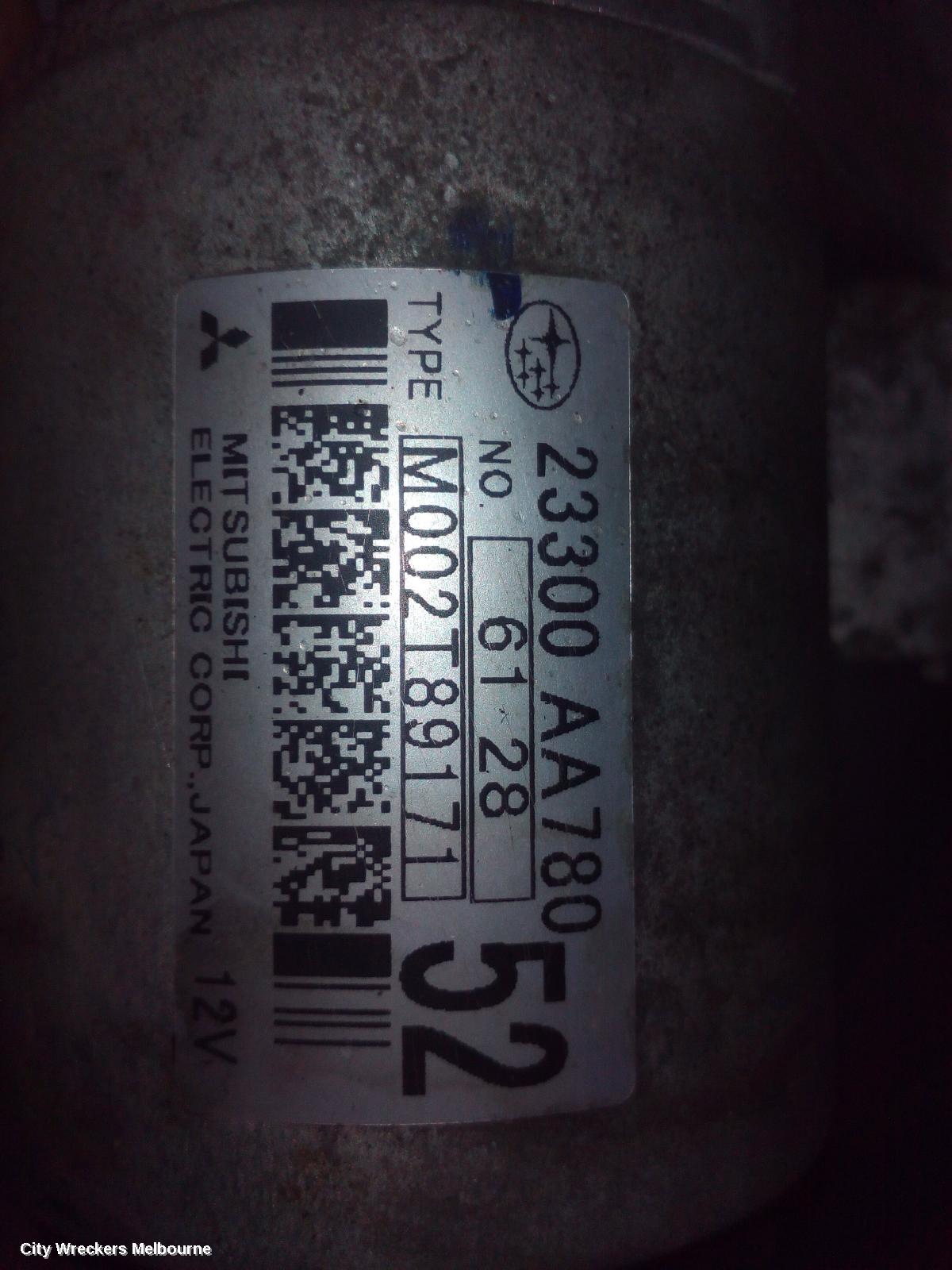 SUBARU OUTBACK STARTER, DIESEL, EE20, AUTO, CVT, 6 SPEED, 6TH GEN, 08/2014 - 12/2020 - Image 1
