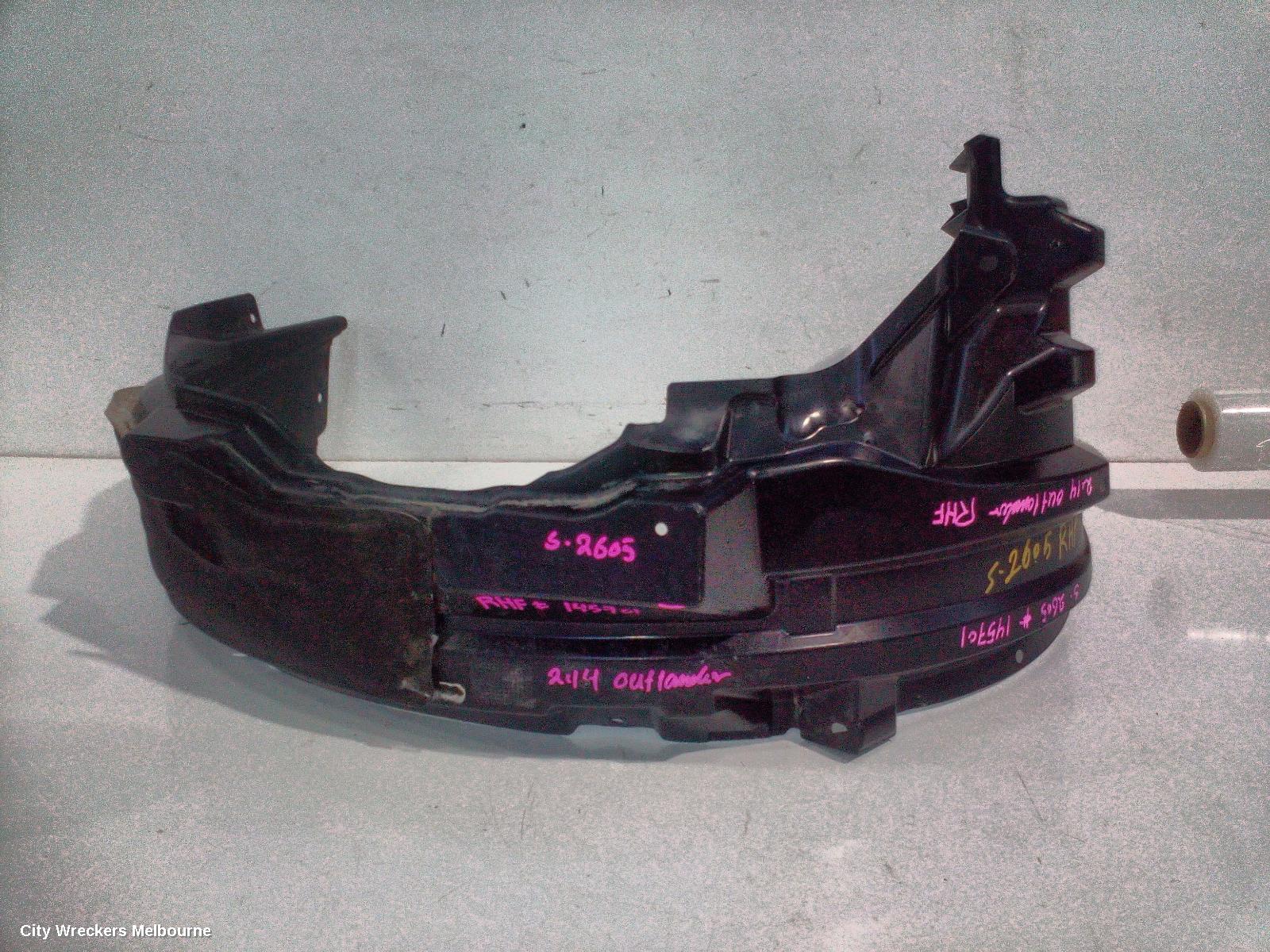MITSUBISHI OUTLANDER RIGHT GUARD LINER, ZJ-ZL, FRONT, 10/2013 - 07/2021 - Image 1