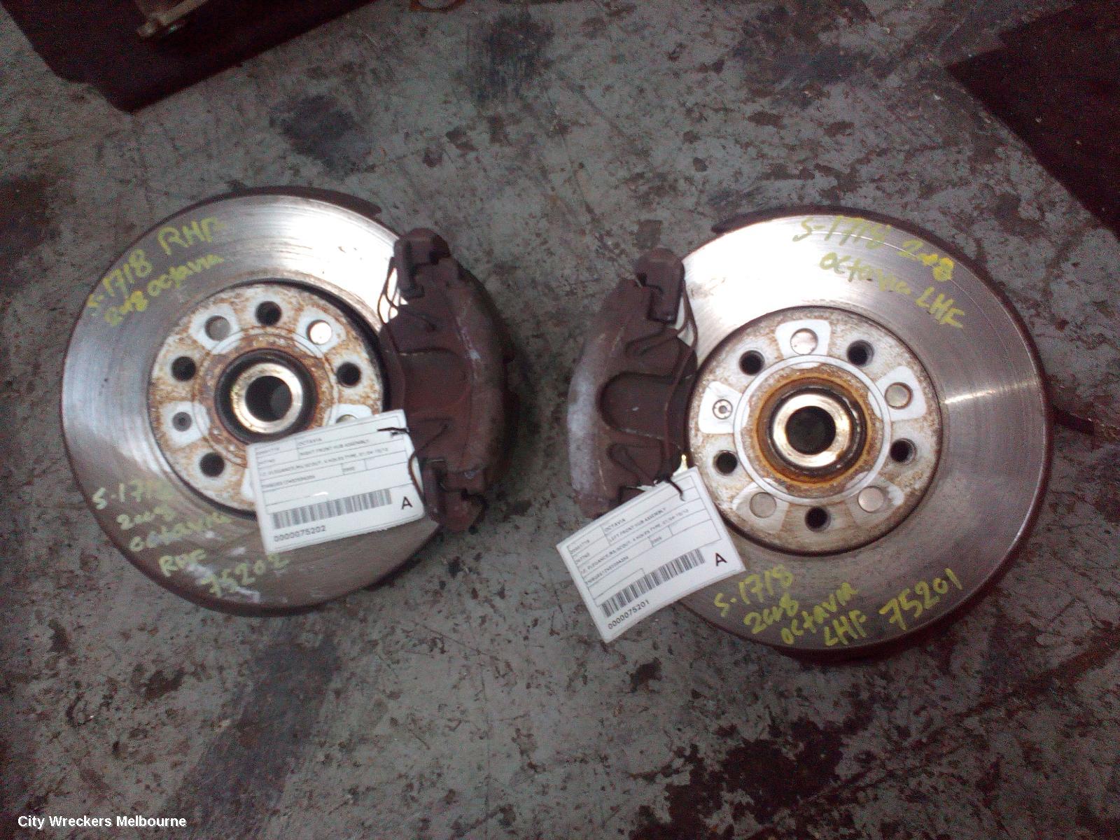 SKODA OCTAVIA LEFT FRONT HUB ASSEMBLY, 1Z, ELEGANCE/RS/SCOUT, 4 HOLES TYPE, 01/2004 - 10/2013 - Image 2