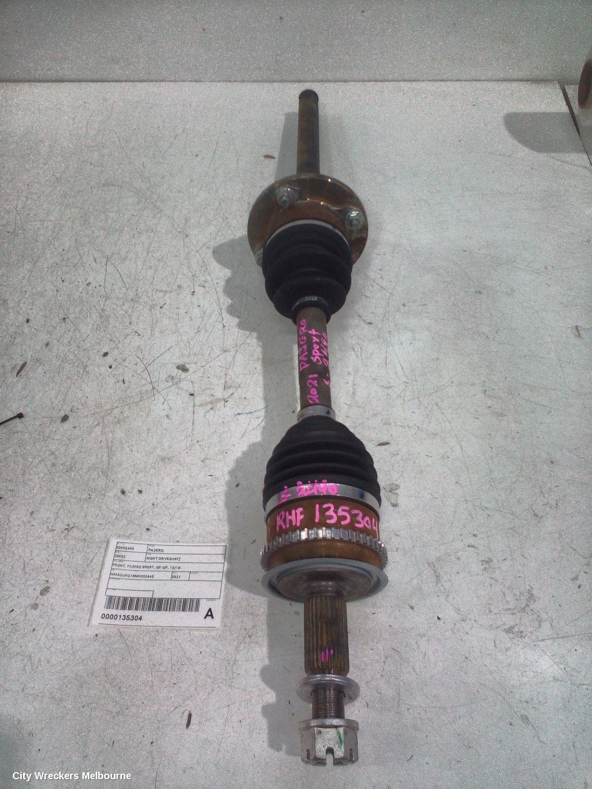 MITSUBISHI PAJERO RIGHT DRIVESHAFT, FRONT, PAJERO SPORT, QE-QF, 10/2015 ONWARDS - Image 2