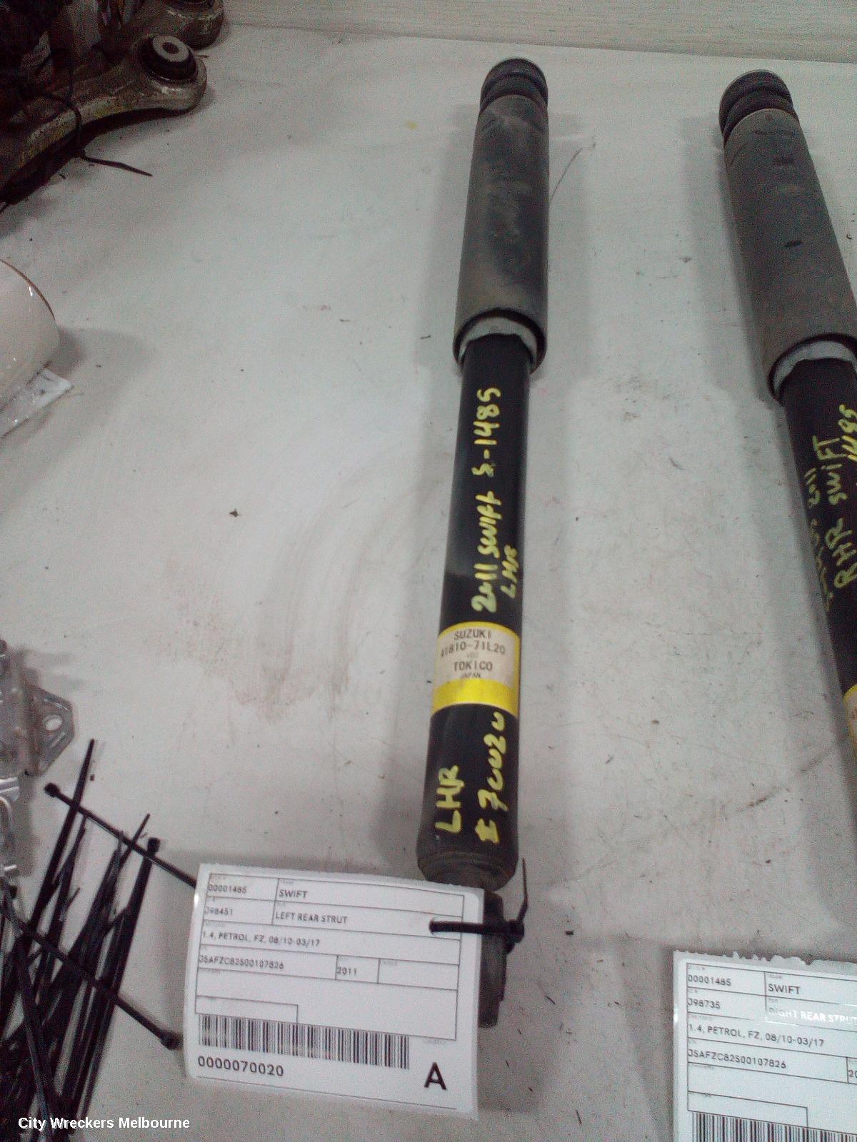 SUZUKI SWIFT LEFT REAR STRUT, 1.4, PETROL, FZ, 08/2010 - 03/2017 - Image 2