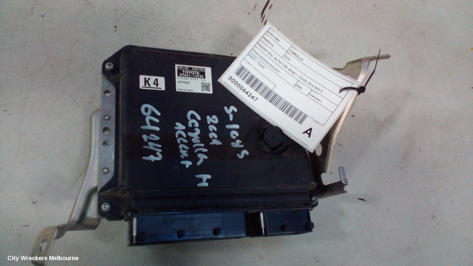 TOYOTA COROLLA ECU, ENGINE ECU, AUTO T/M, 89661-12C60, ECU ONLY, ZRE152/20153R, 03/2007 - 10/2013 - Image 2