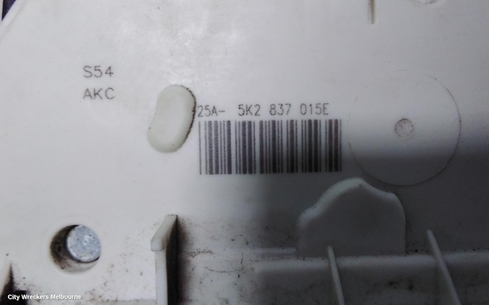 VOLKSWAGEN POLO DOOR/BOOT/GATE LOCK, LEFT FRONT DOOR LOCK, P/N 5K2837015E, 6R, 05/2010 - 09/2017 - Image 2