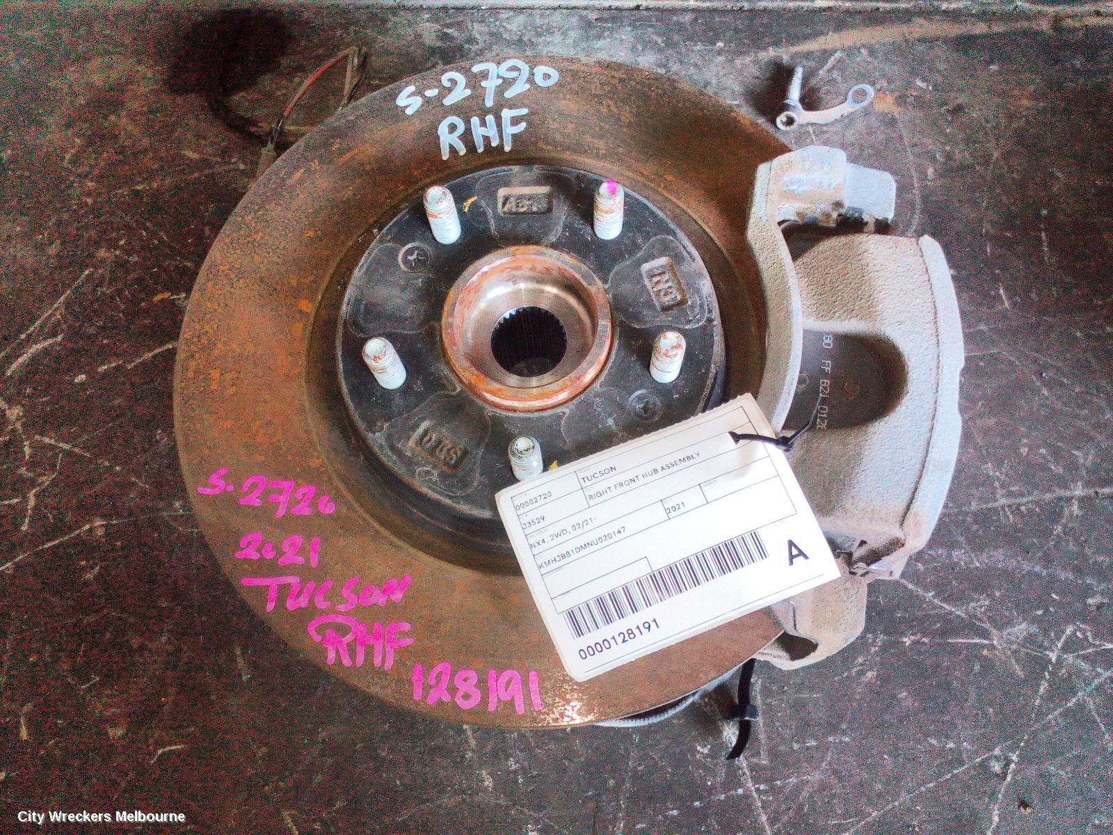 HYUNDAI TUCSON RIGHT FRONT HUB ASSEMBLY, NX4, 2WD, 02/2021 ONWARDS - Image 2