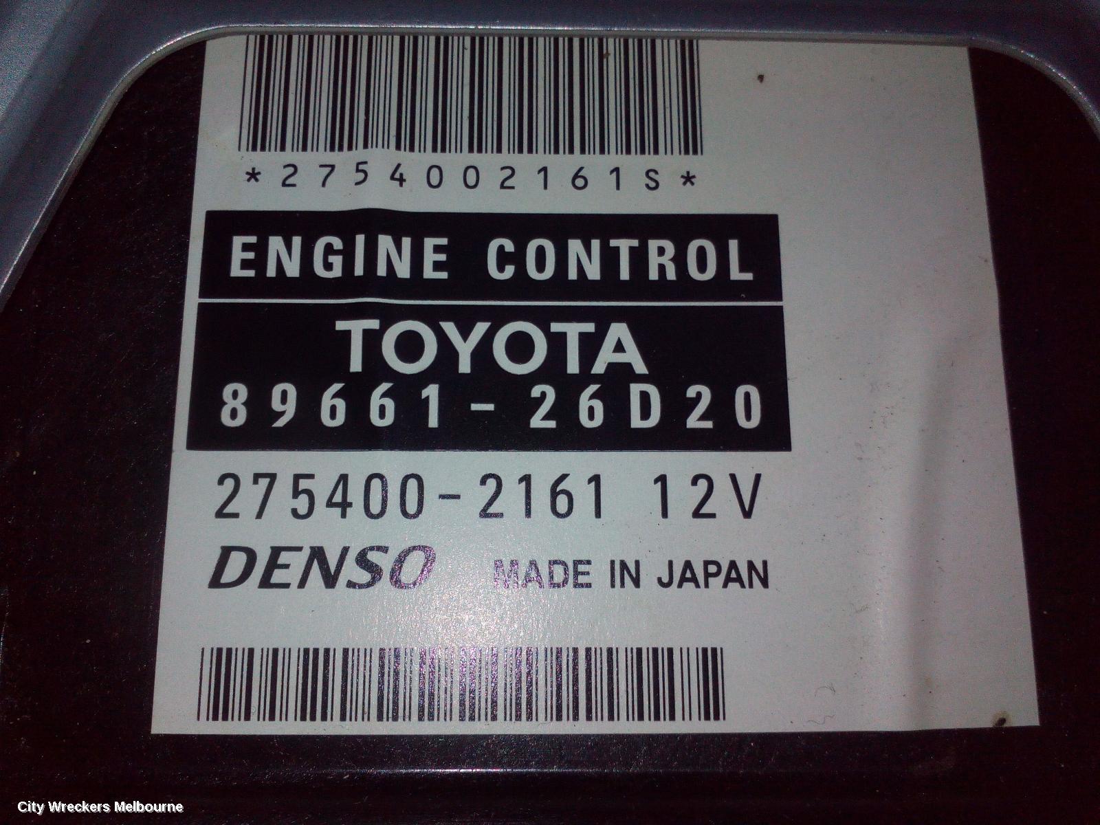 TOYOTA HIACE ECU, ENGINE ECU, 2.7, 2TR-FE, PETROL, AUTO T/M, 89661-26A20, ECU ONLY, TRH, 03/2005 - 04/2019 - Image 2