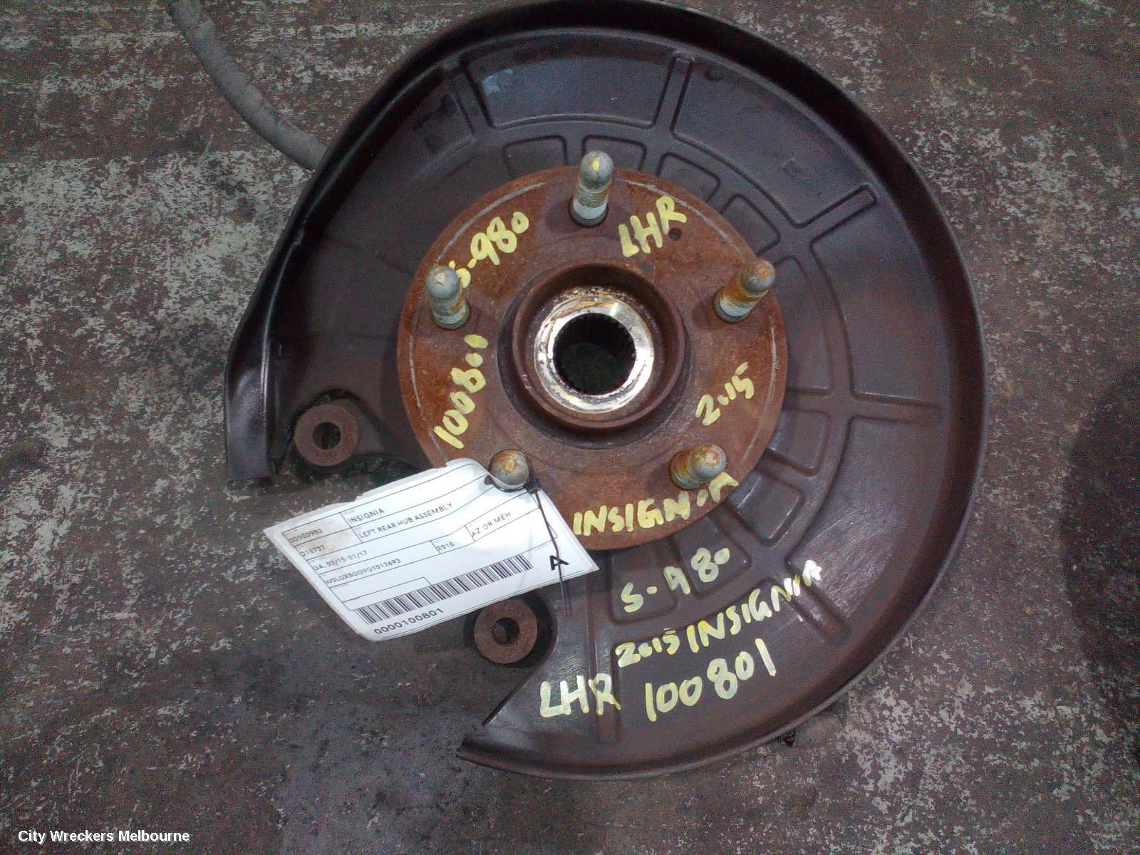HOLDEN INSIGNIA LEFT REAR HUB ASSEMBLY, GA, 02/2015 - 01/2017 - Image 1