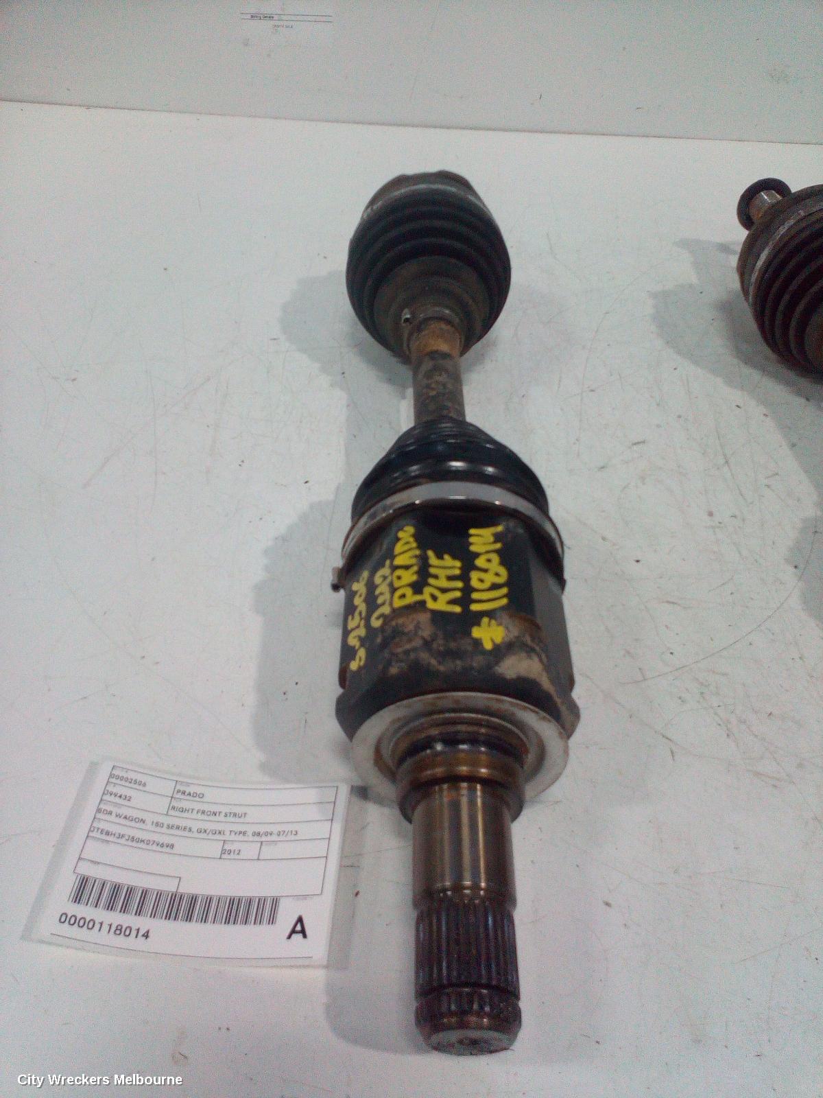 TOYOTA PRADO RIGHT FRONT STRUT, 5DR WAGON, 150 SERIES, GX/GXL TYPE, 08/2009 - 07/2013 - Image 2