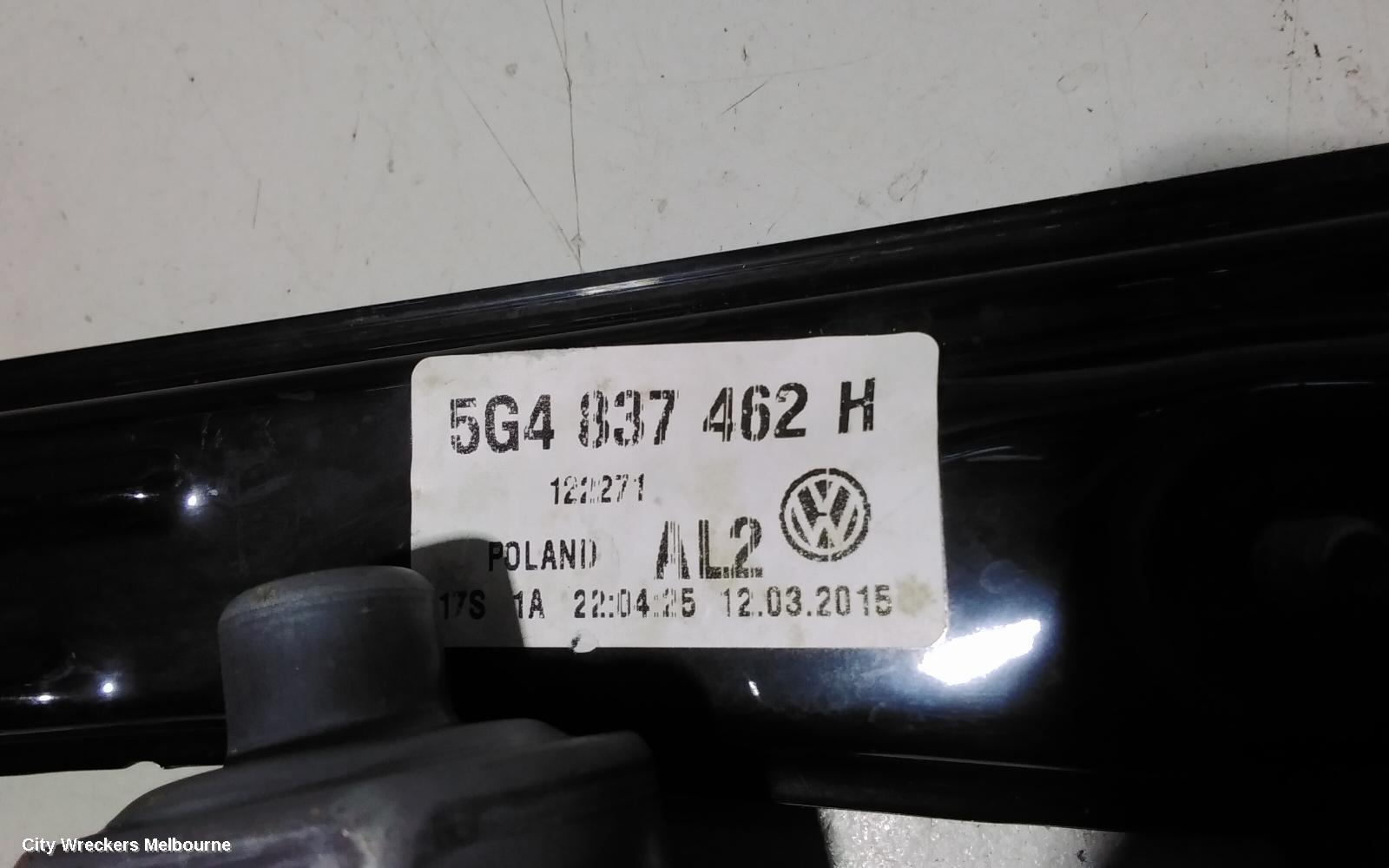 VOLKSWAGEN GOLF RIGHT FRONT WINDOW REG/MOTOR, GEN 7, 5DR HATCH/WAGON, 03/2013 - 08/2020 - Image 3