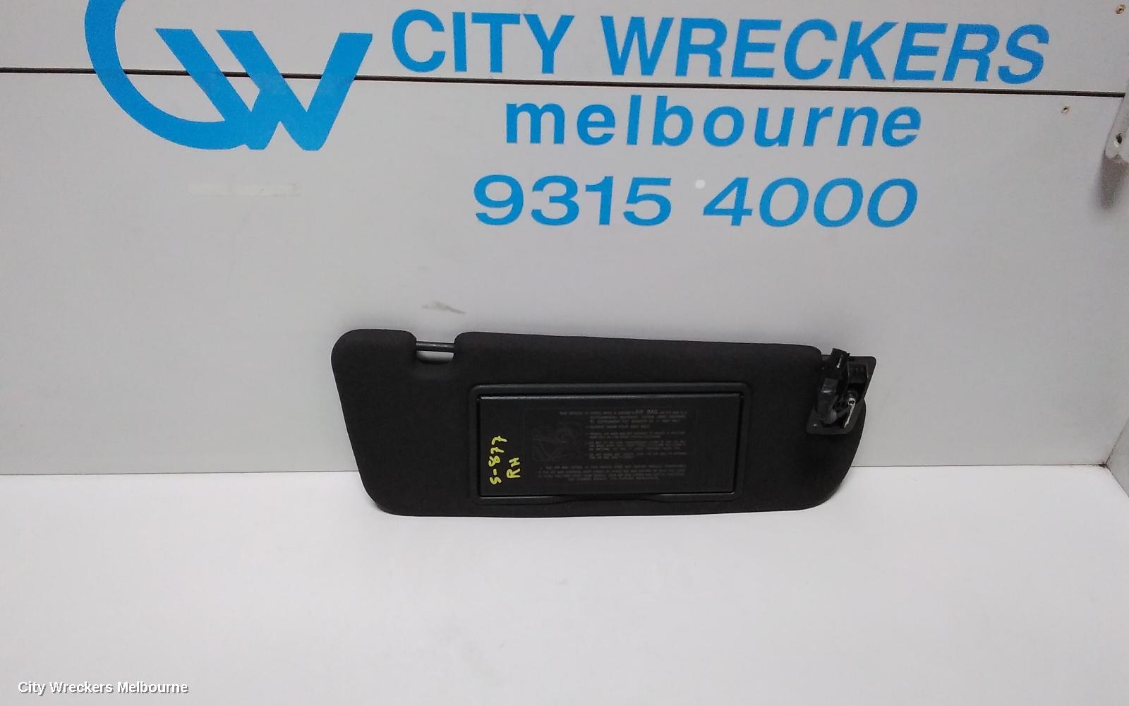HOLDEN COMMODORE SUNVISOR, VE, RH SIDE, DARK GREY, 08/2006 - 04/2013 - Image 1