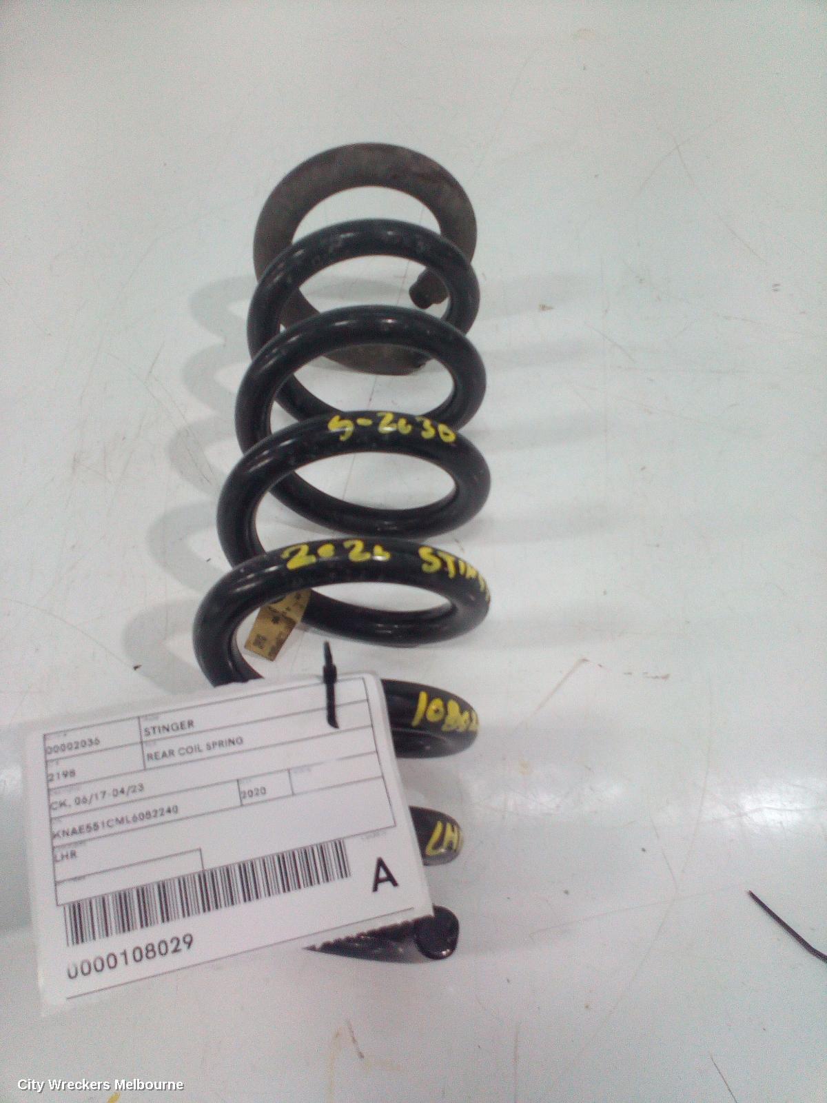 KIA STINGER REAR COIL SPRING, CK, LH SIDE, 06/2017 - 04/2023 - Image 2