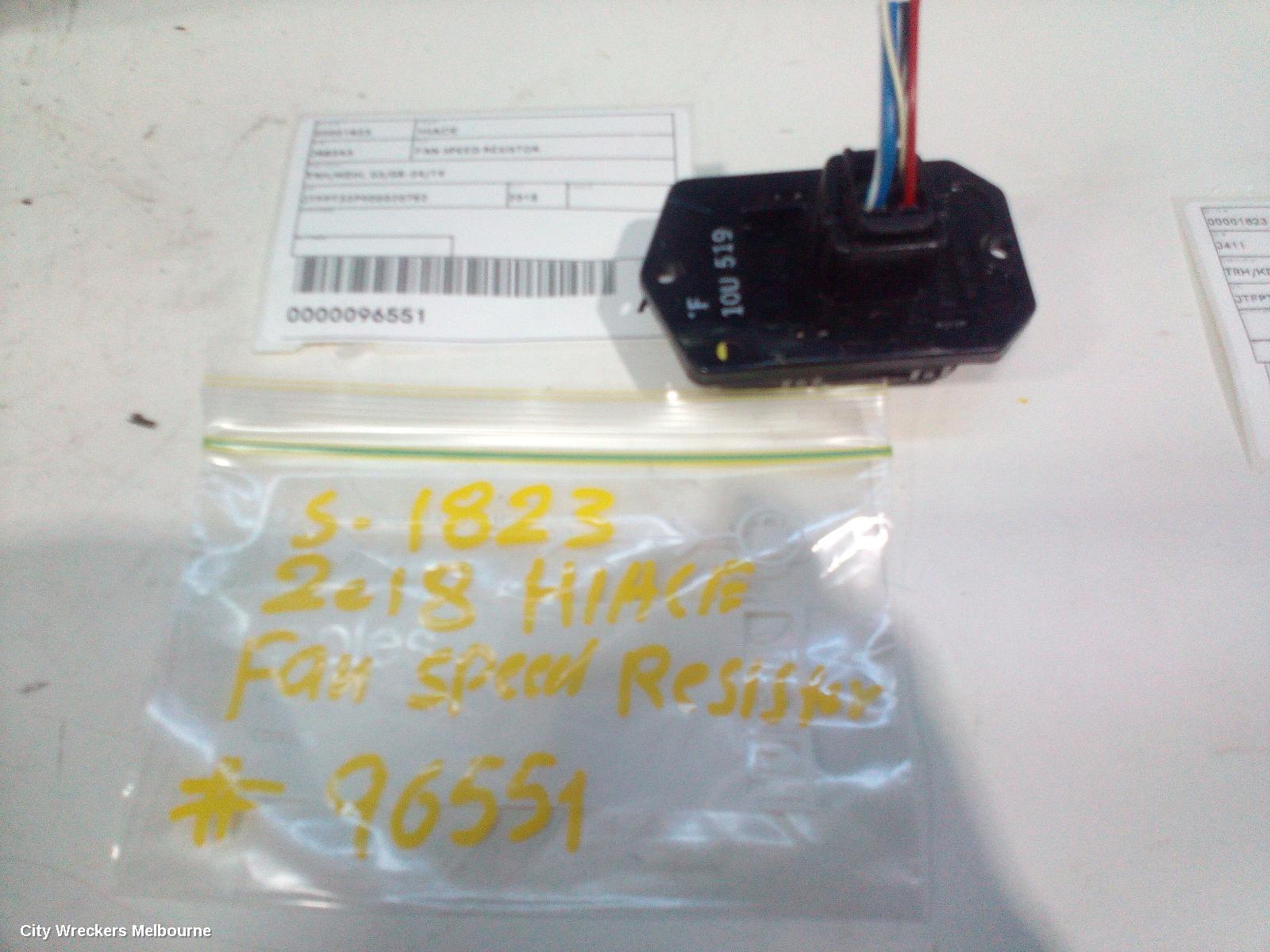 TOYOTA HIACE FAN SPEED RESISTOR, TRH/KDH, 03/2005 - 04/2019 - Image 1