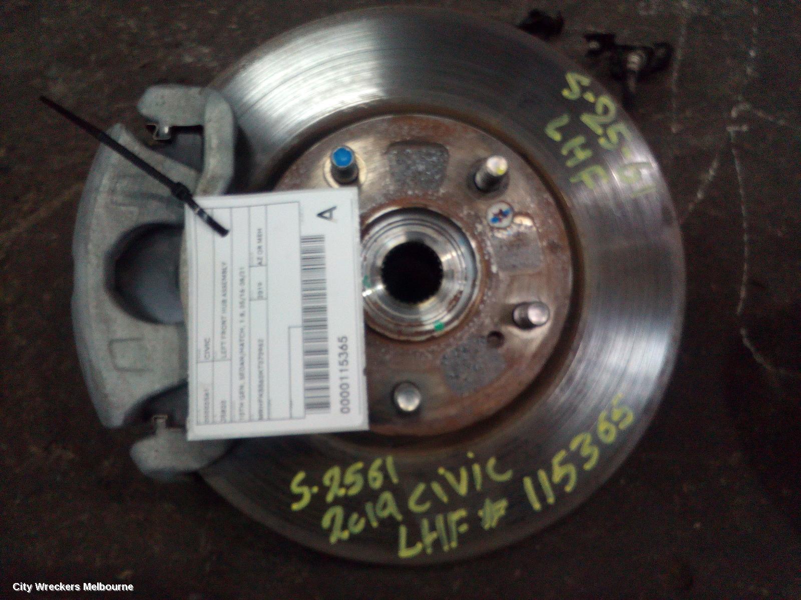HONDA CIVIC LEFT FRONT HUB ASSEMBLY, 10TH GEN, SEDAN/HATCH, 1.8, 05/2016 - 08/2021 - Image 1