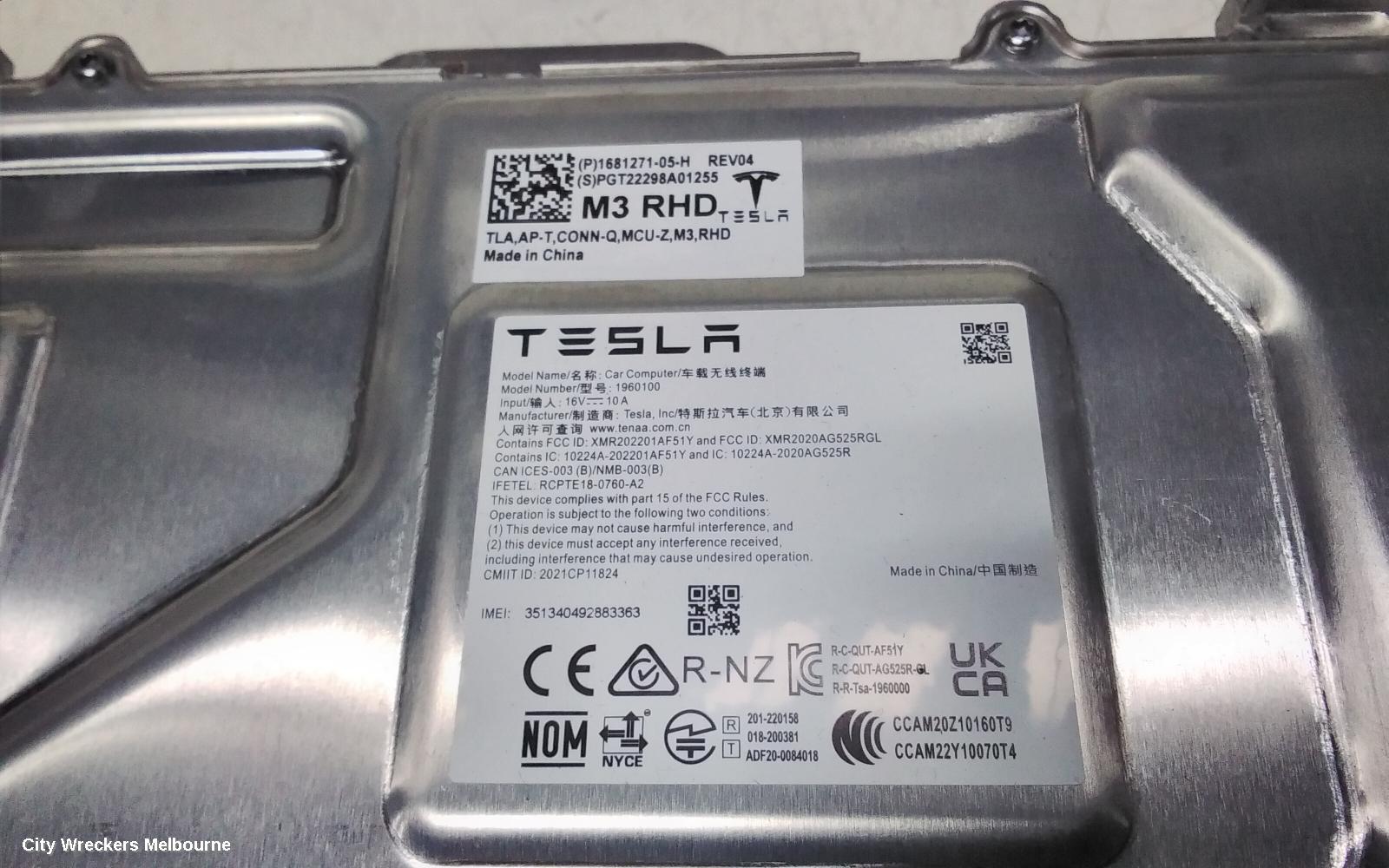 TESLA MODEL 3 ECU, 1ST GEN, 06/2019 ONWARDS - Image 3