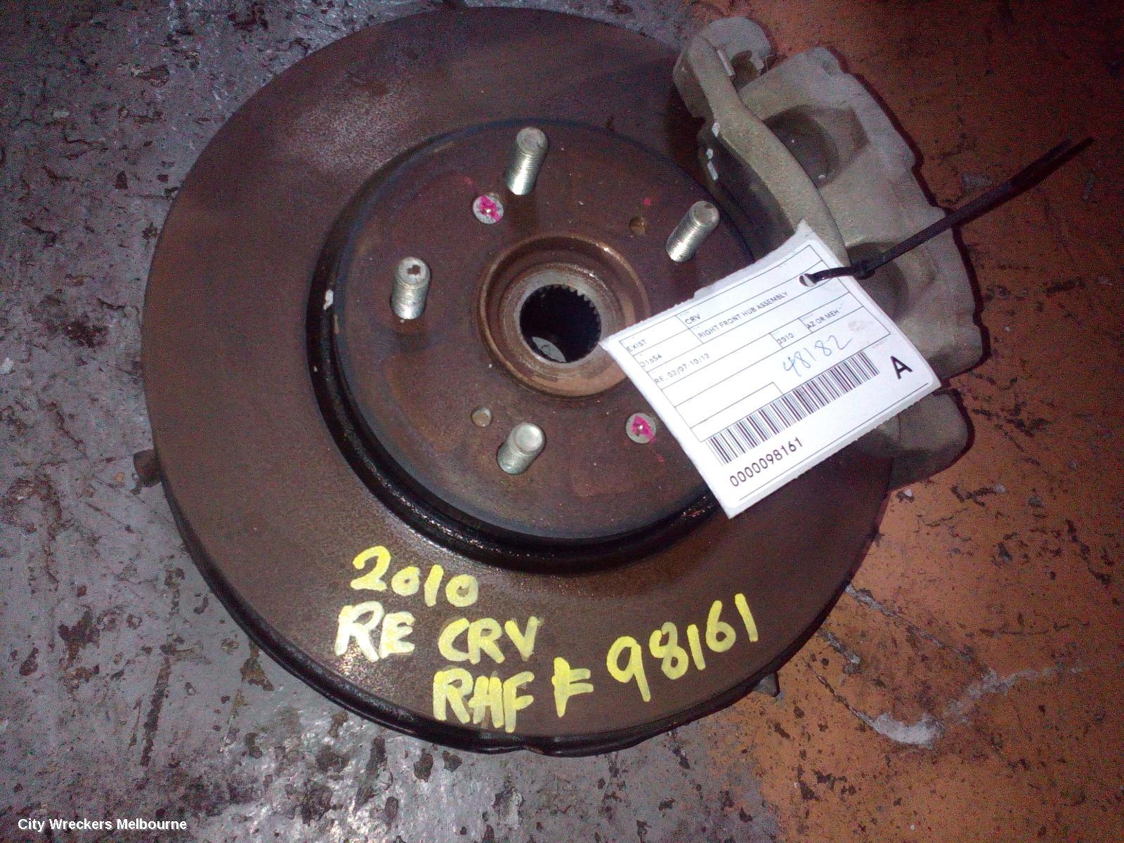HONDA CRV RIGHT FRONT HUB ASSEMBLY, RE, 03/2007 - 10/2012 - Image 2