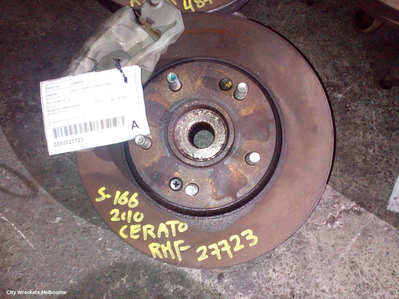 KIA CERATO RIGHT FRONT HUB ASSEMBLY, TD, 10/2008 - 03/2013 - Image 1