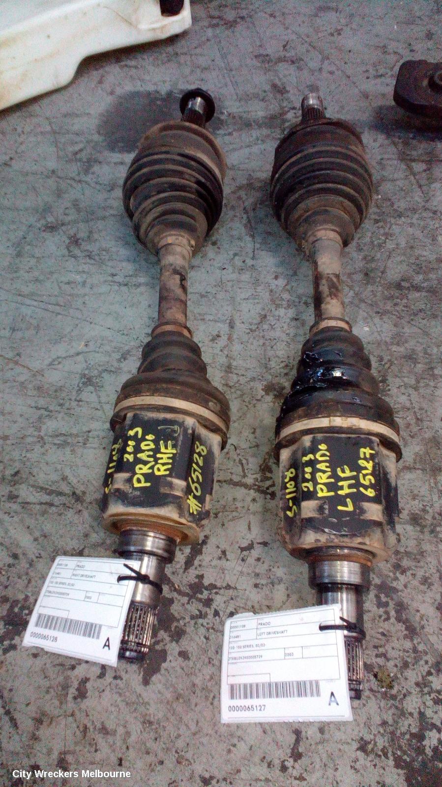 TOYOTA PRADO LEFT DRIVESHAFT, 120-150 SERIES, 02/2003 ONWARDS - Image 3