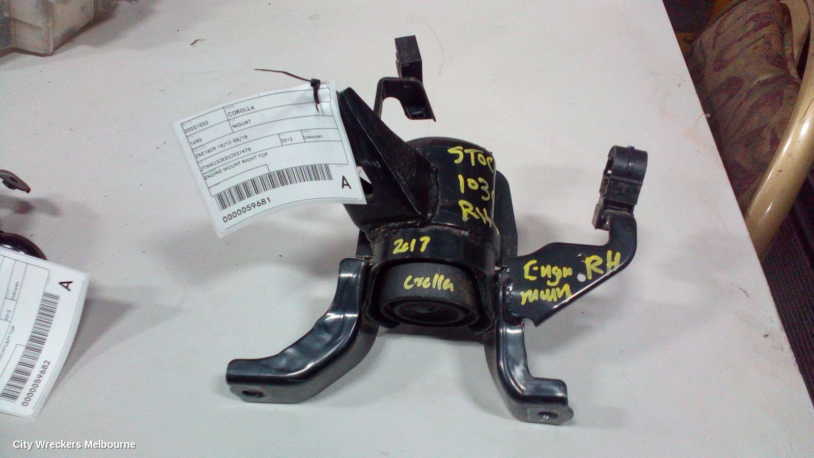 TOYOTA COROLLA MOUNT, ZRE182R 10/2012 - 06/2018 - Image 1
