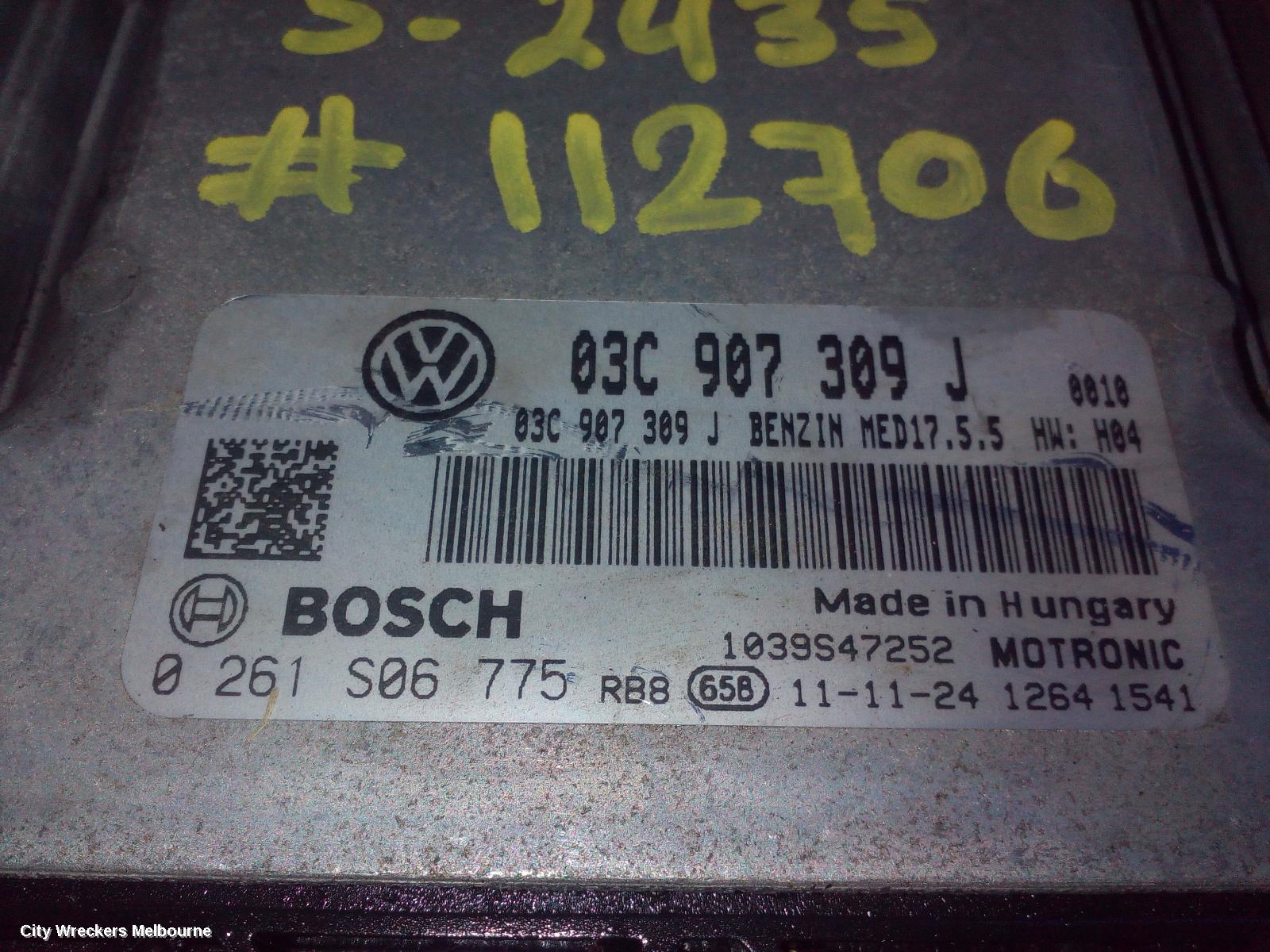 VOLKSWAGEN GOLF ECU, ENGINE ECU, 1.4, PETROL, CTHD CODE, ECU ONLY, GEN 6, 10/2008 - 01/2016 - Image 3