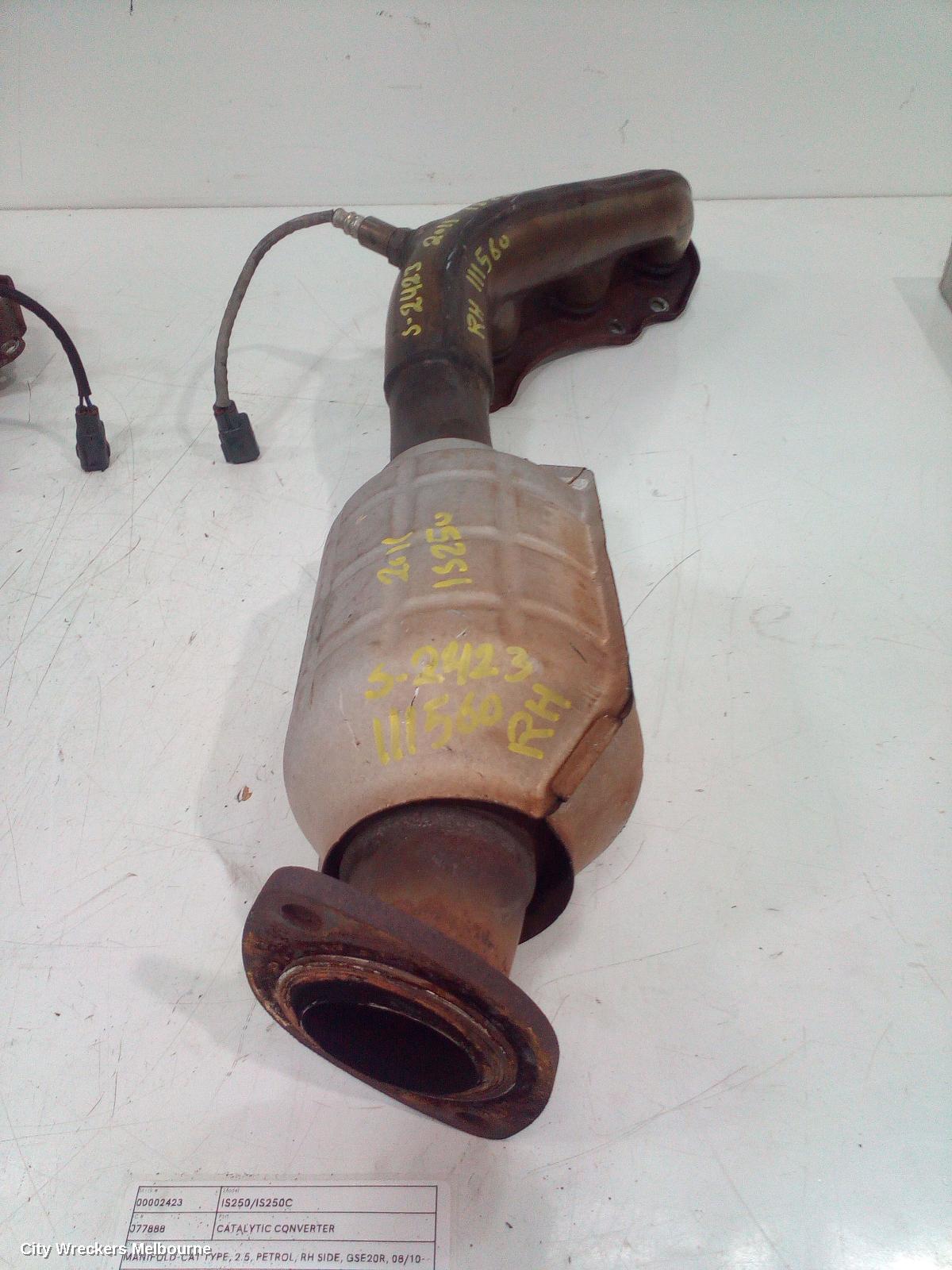 LEXUS IS250/IS250C CATALYTIC CONVERTER, MANIFOLD-CAT TYPE, 2.5, PETROL, RH SIDE, GSE20R, 08/2010 - 12/2014 - Image 2