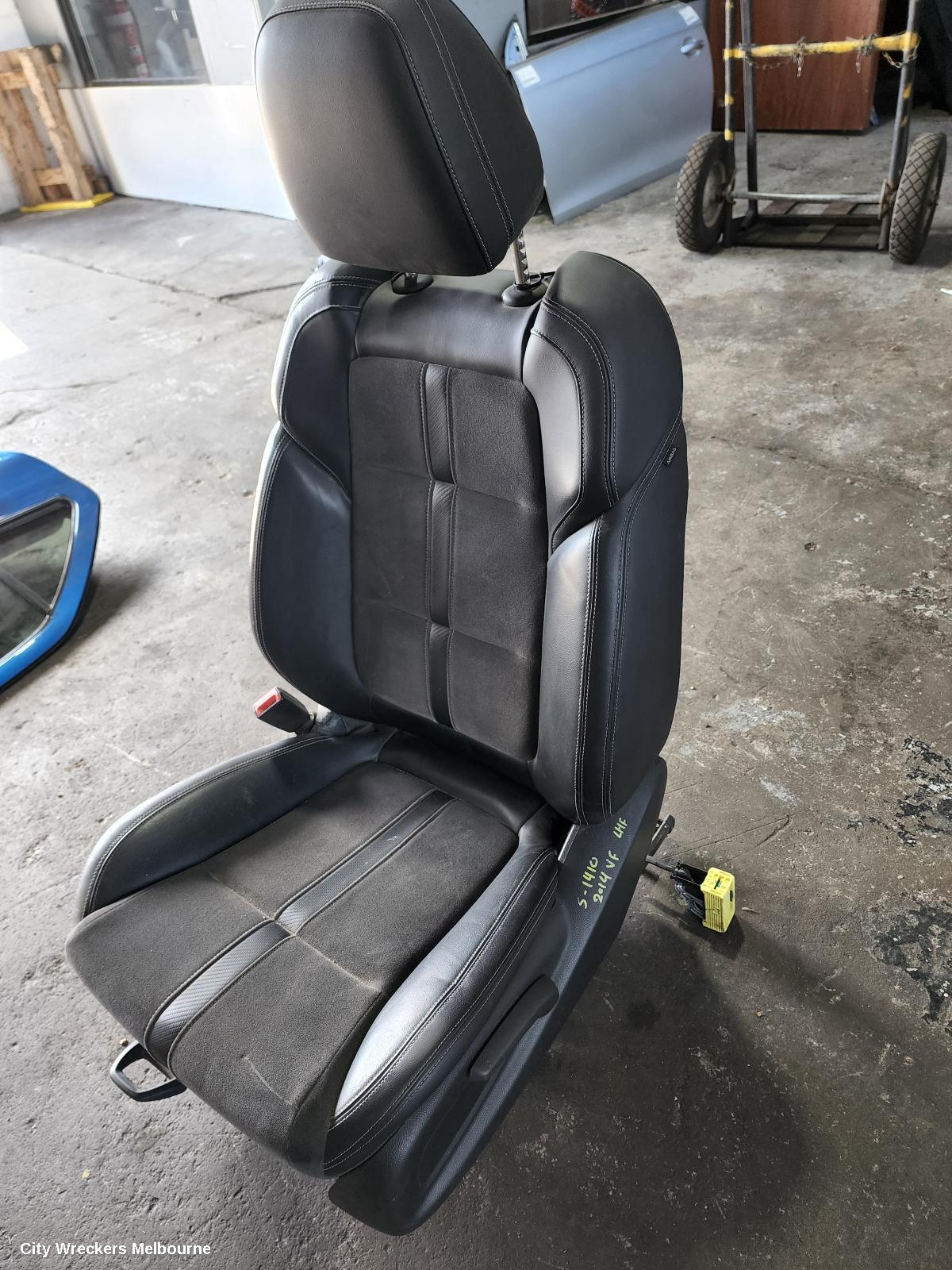 HOLDEN COMMODORE FRONT SEAT, LH FRONT, VF, SEDAN/WAGON, LEATHER (KENETIC SUEDE/SPORTEC), BLACK, SS/SV6, 05/2013 - 12/2017 - Image 3