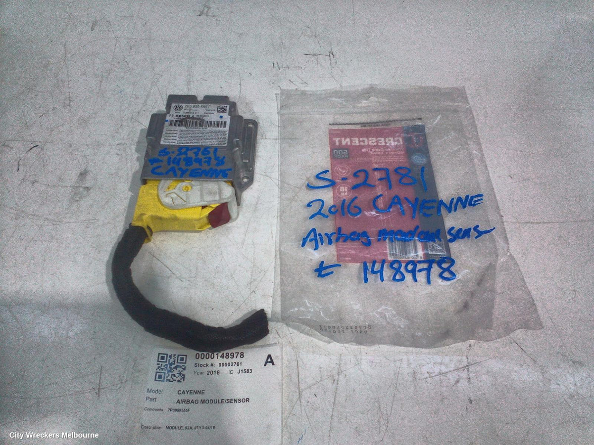 PORSCHE CAYENNE AIRBAG MODULE/SENSOR, MODULE, 92A, 07/2010 - 04/2018 - Image 1